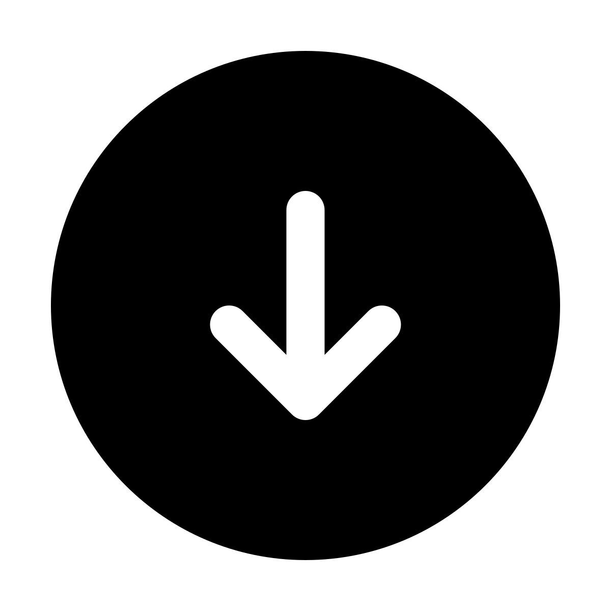 windows 11 filled style flèche bas icon