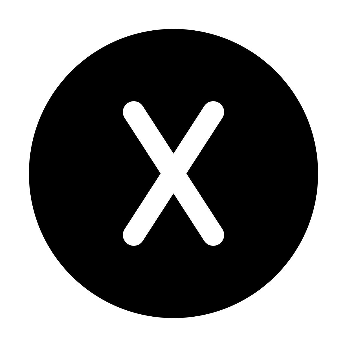 windows 11 filled style 带圆圈x icon