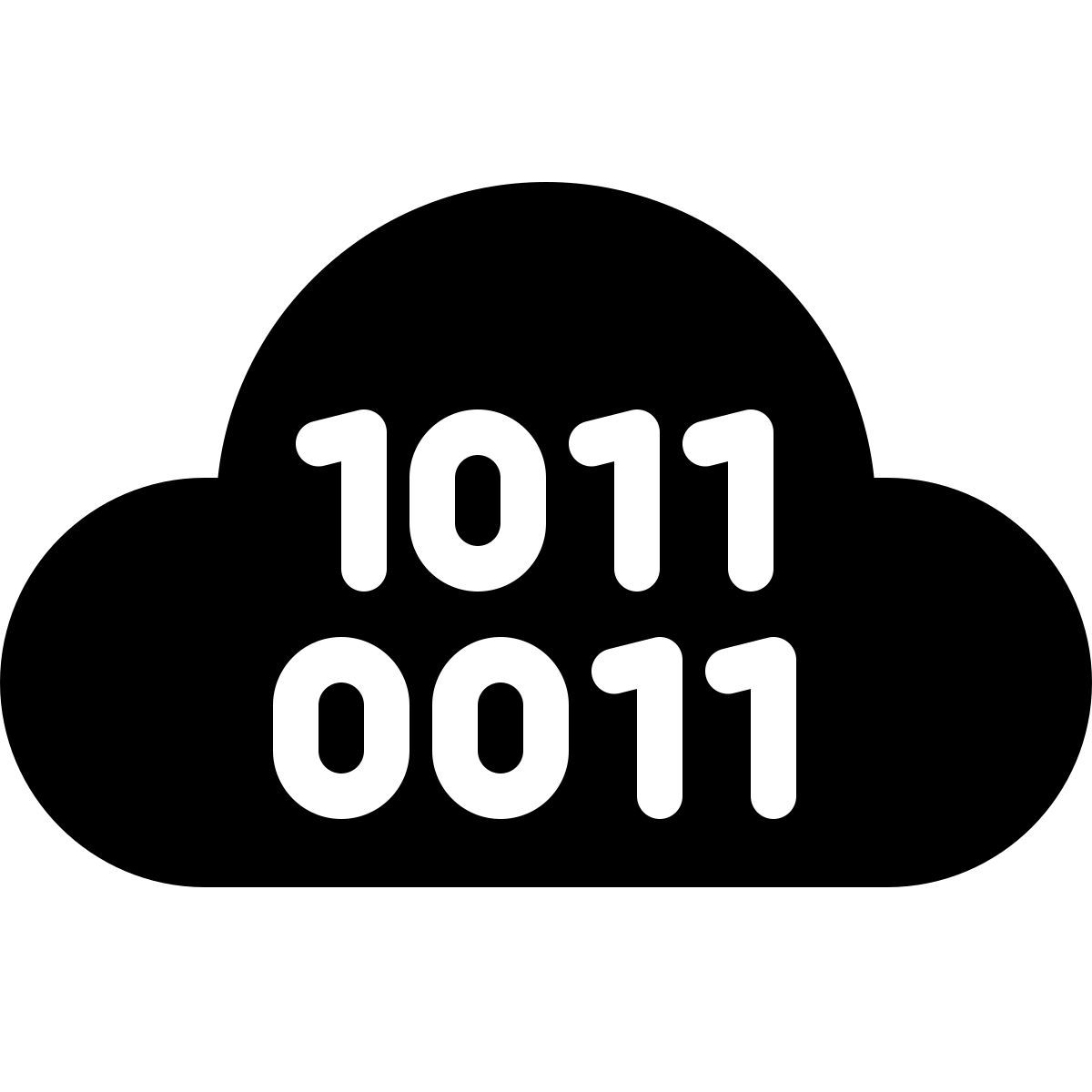 windows 11 filled style cloud binary code icon