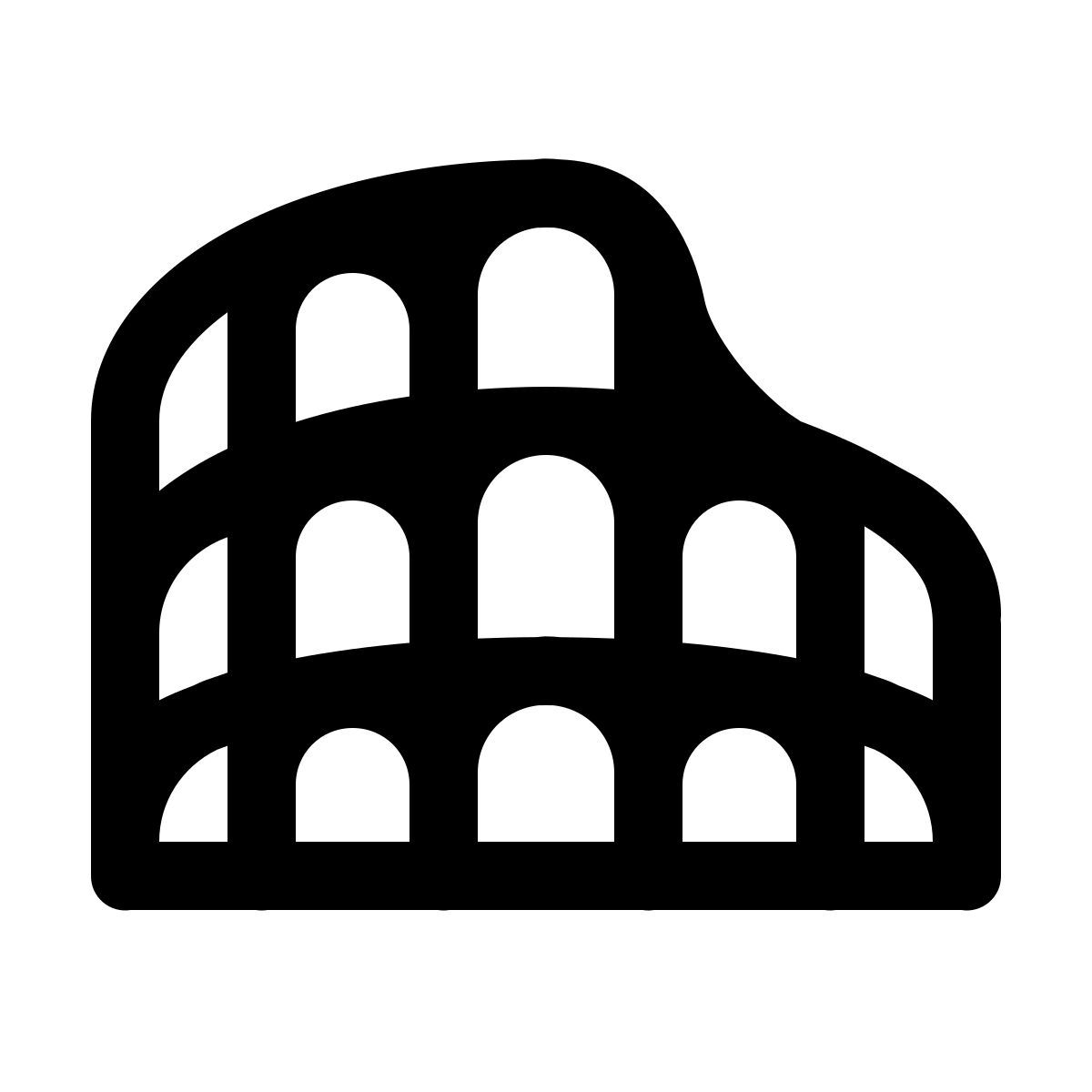 windows 11 filled style colosseum icon