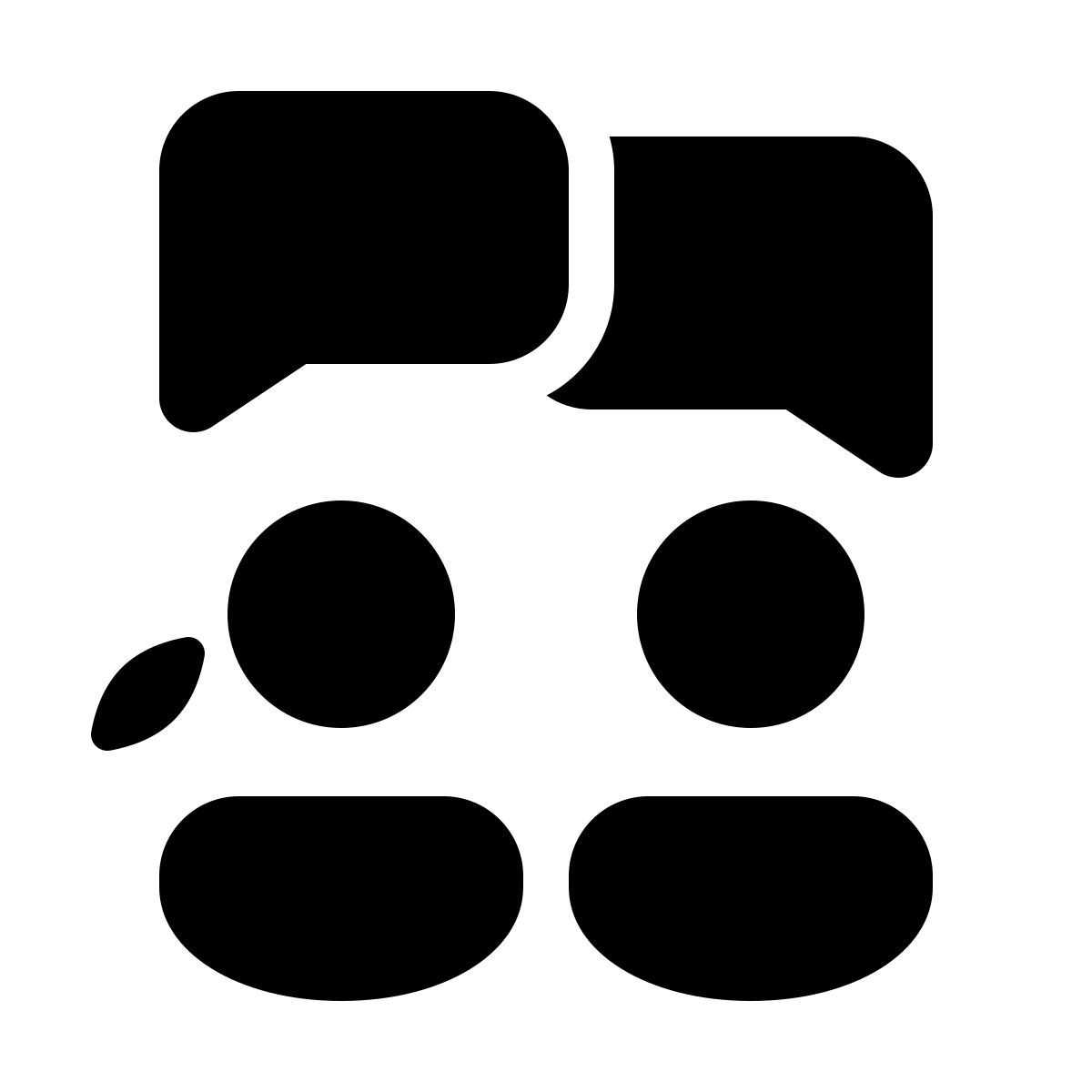 windows 11 filled style 合作女性男性 icon