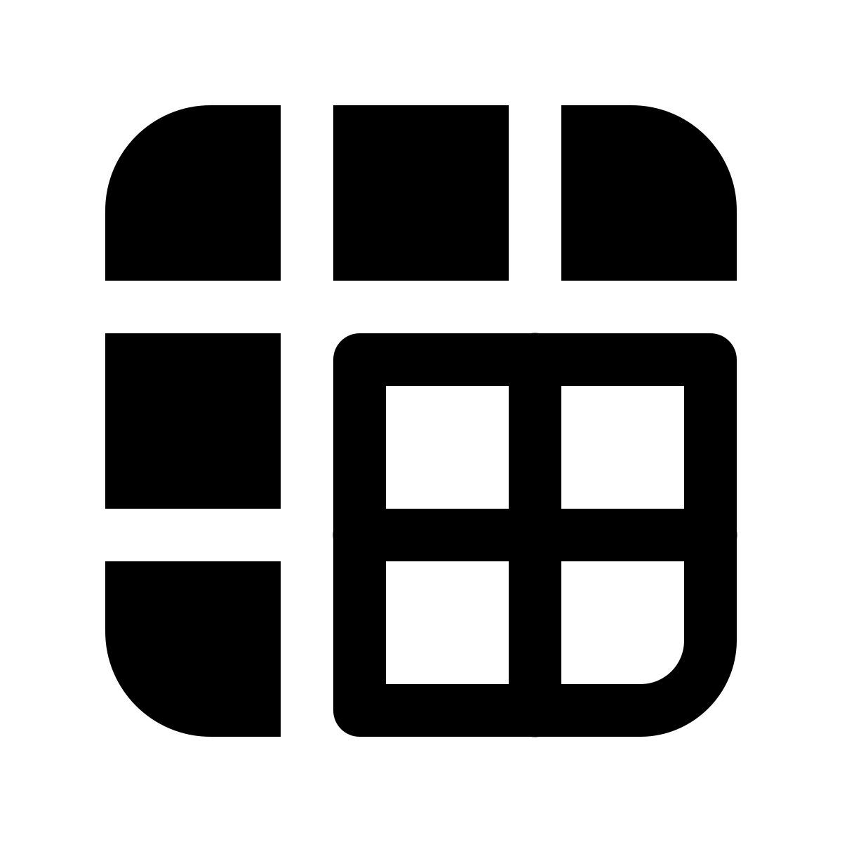 windows 11 filled style 数据表 icon