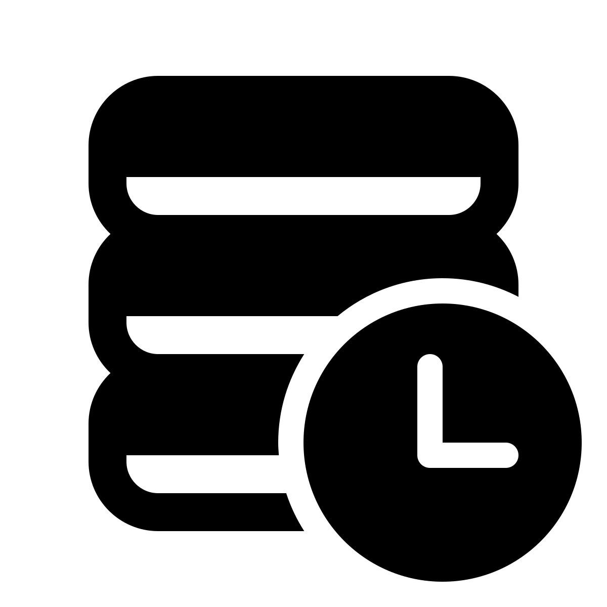 windows 11 filled style orologi di database icon