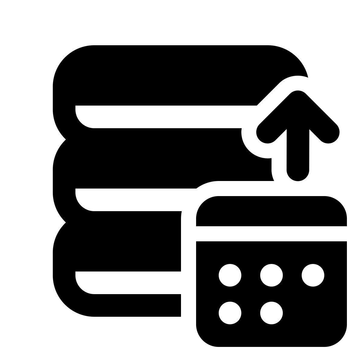 windows 11 filled style exportação diária de banco de dados icon