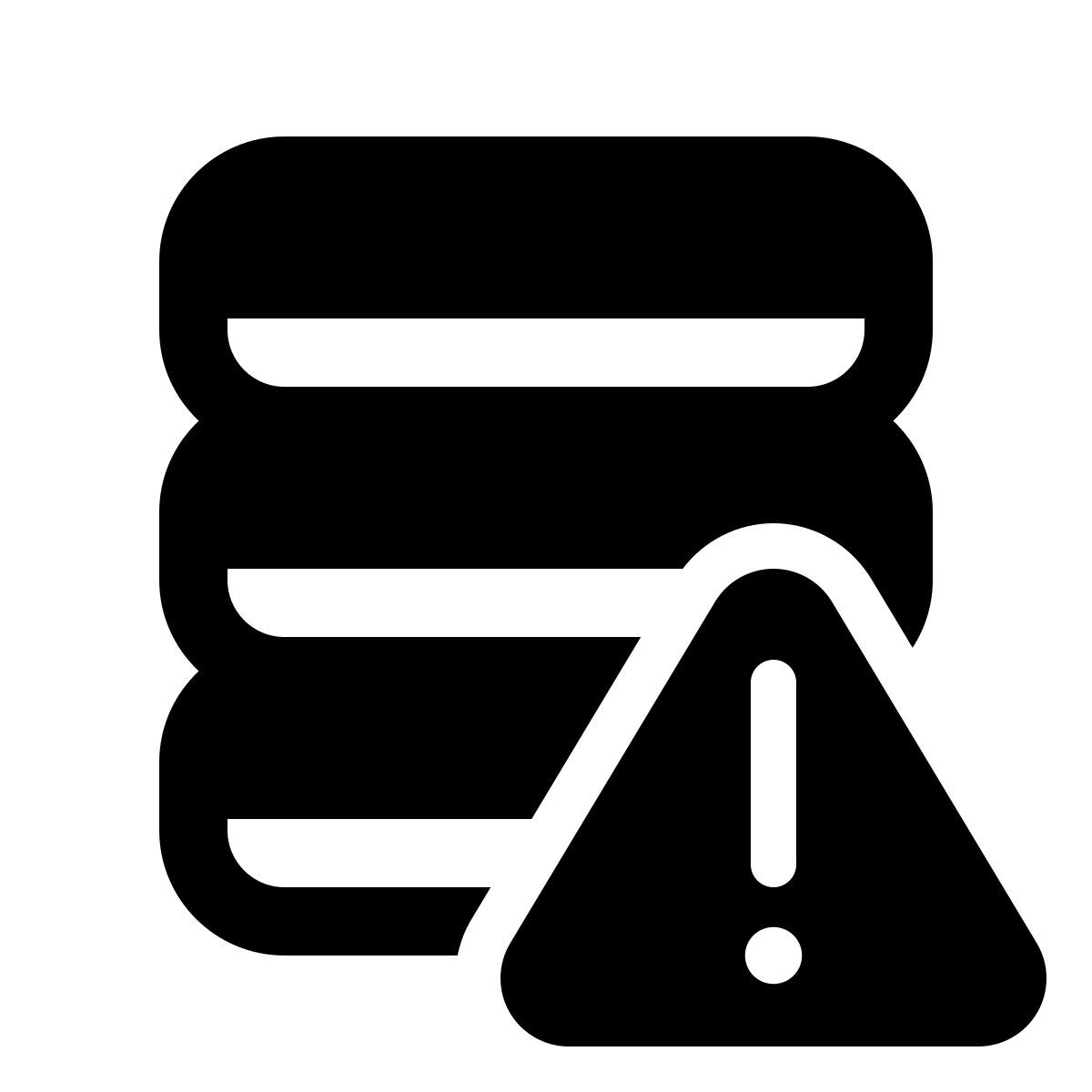 windows 11 filled style errore di database icon