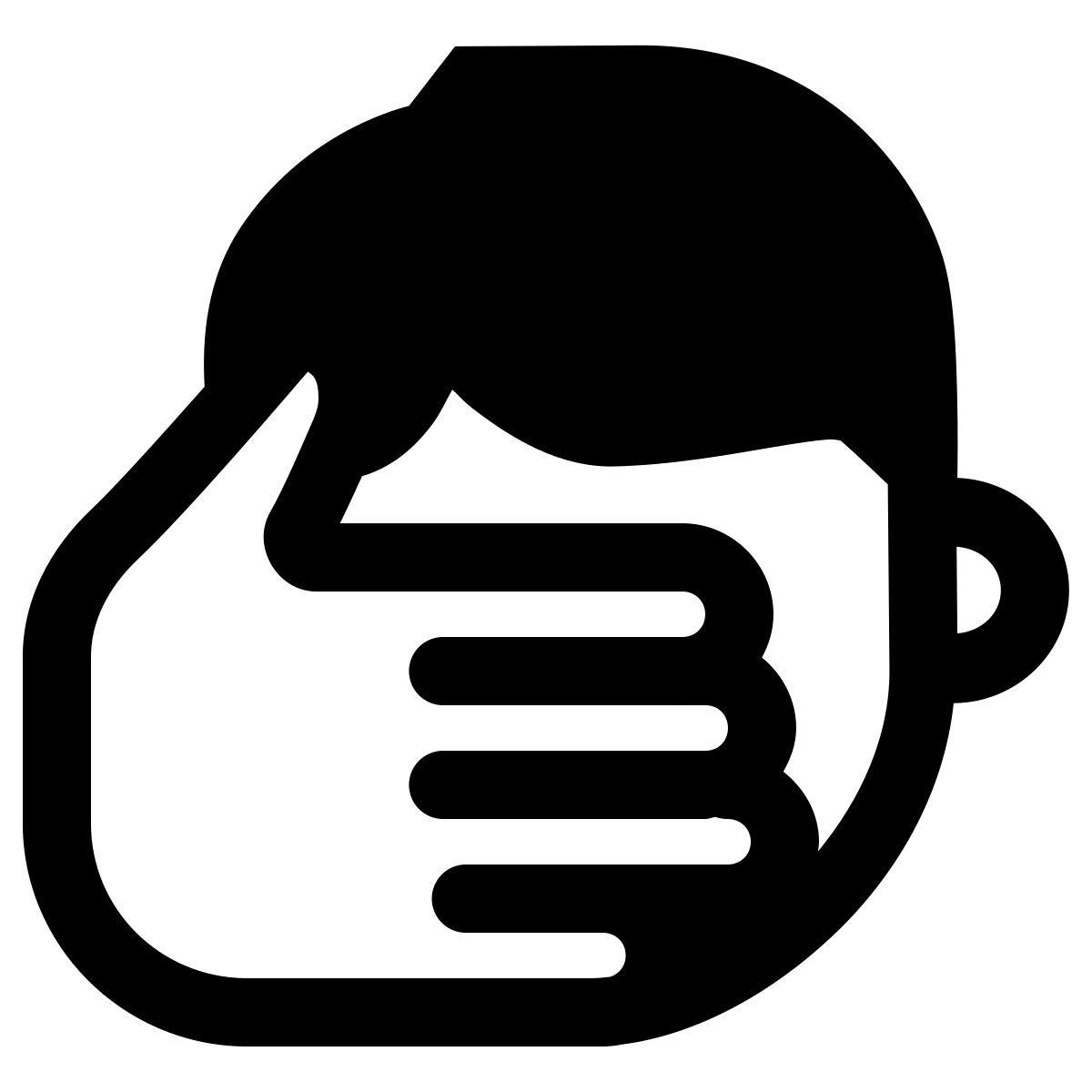 windows 11 filled style 捂脸 icon