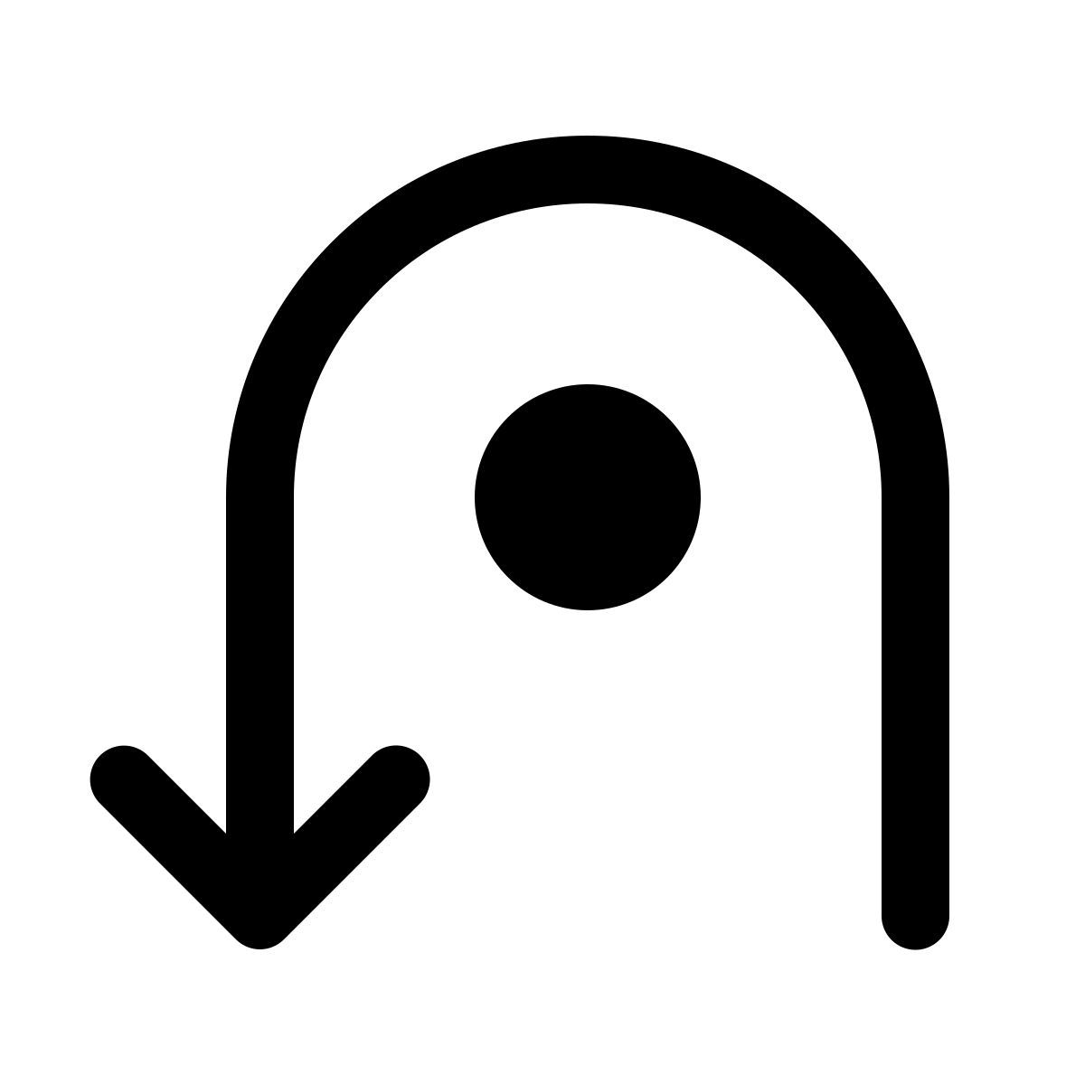 windows 11 filled style go around icon