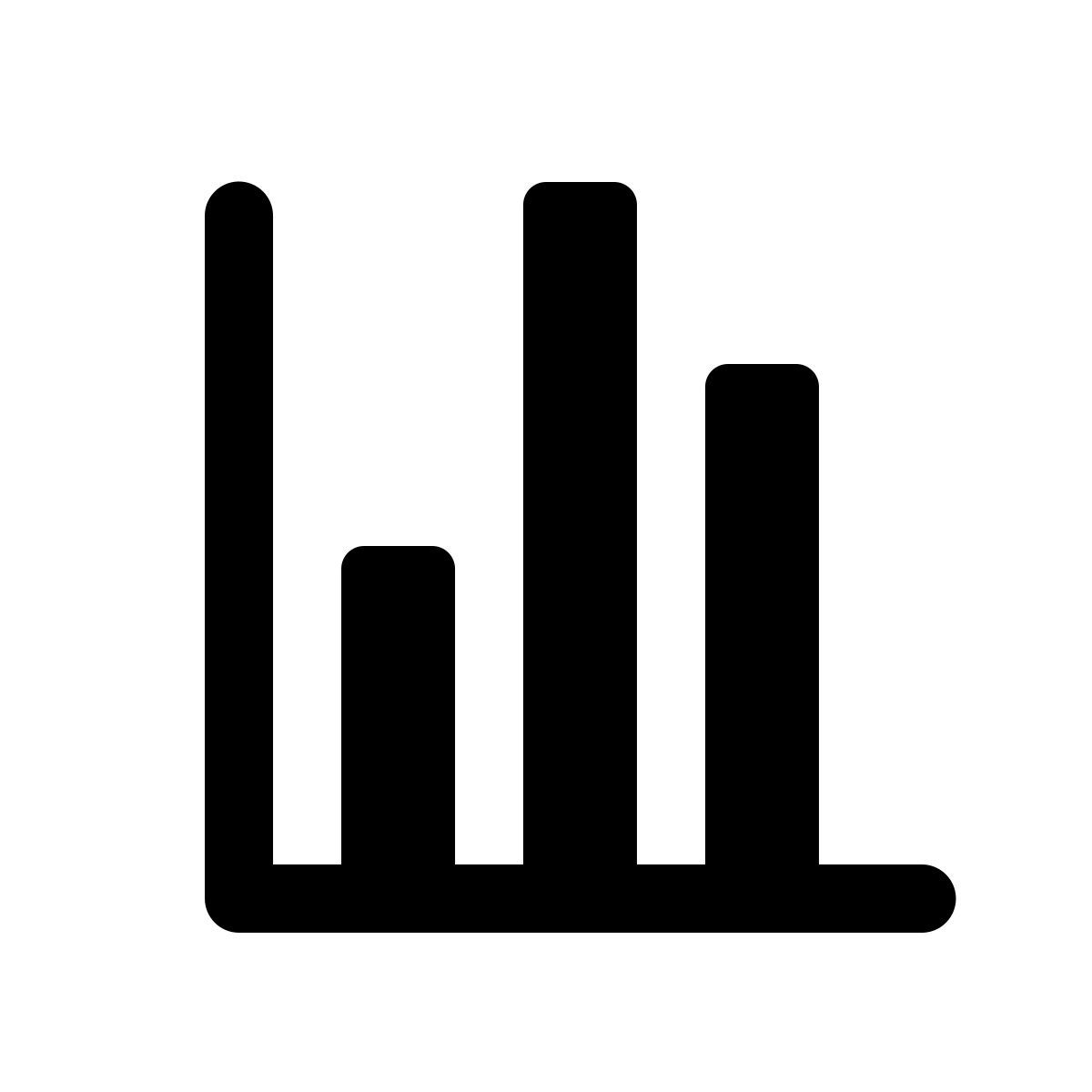 windows 11 filled style graph axes icon