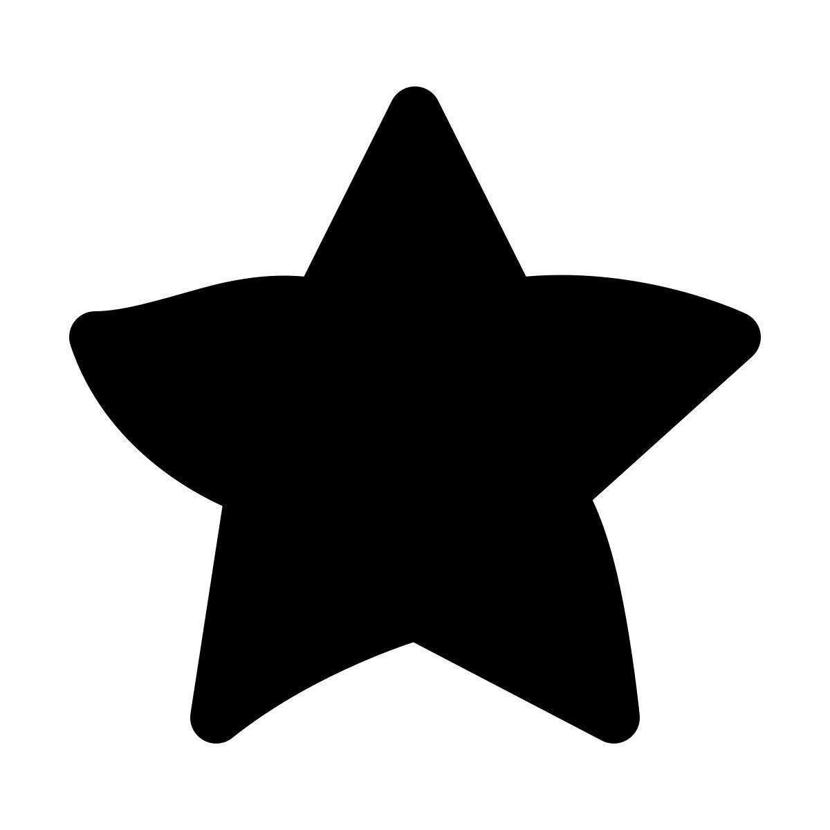 windows 11 filled style 손으로 그린 별 icon