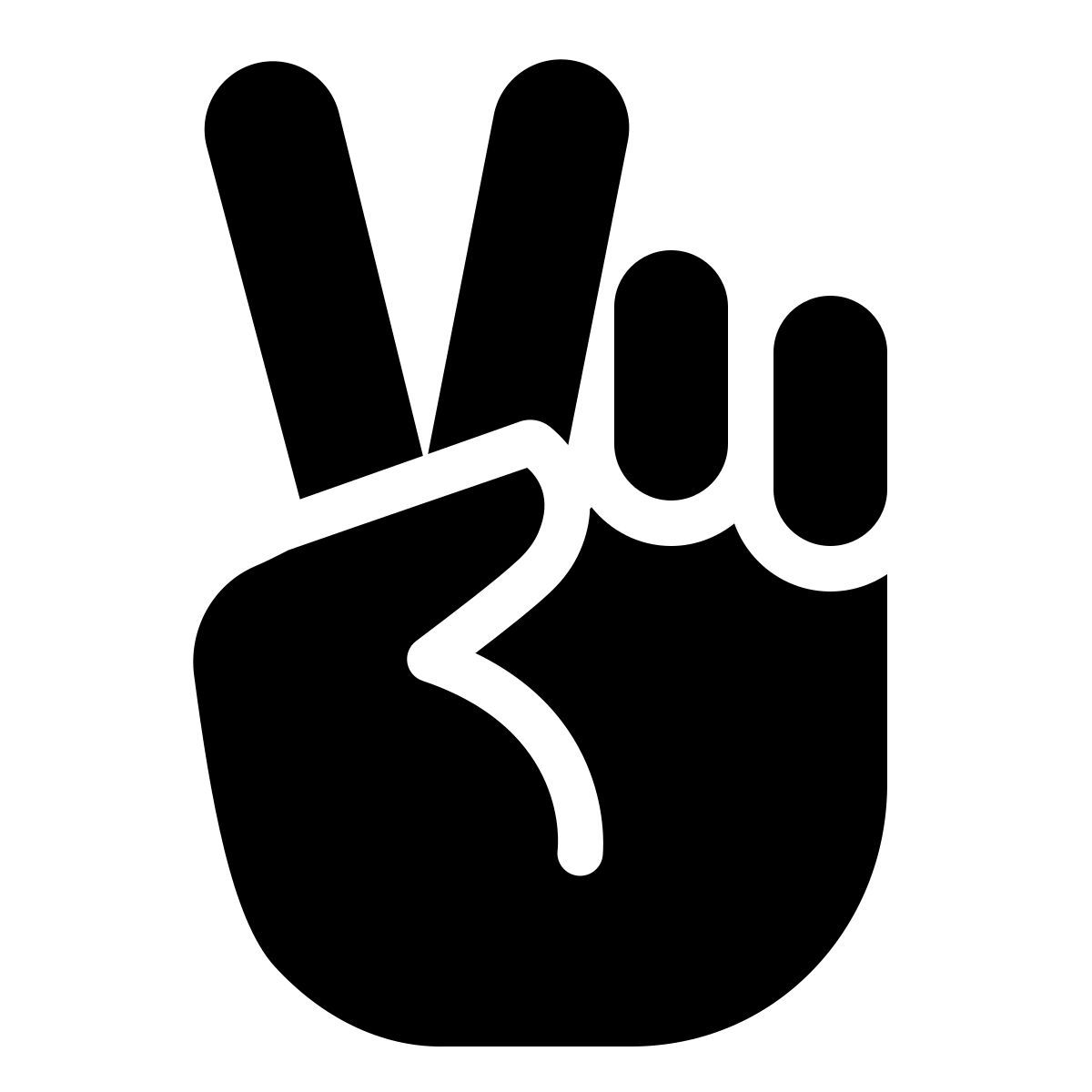 windows 11 filled style 和平手 icon