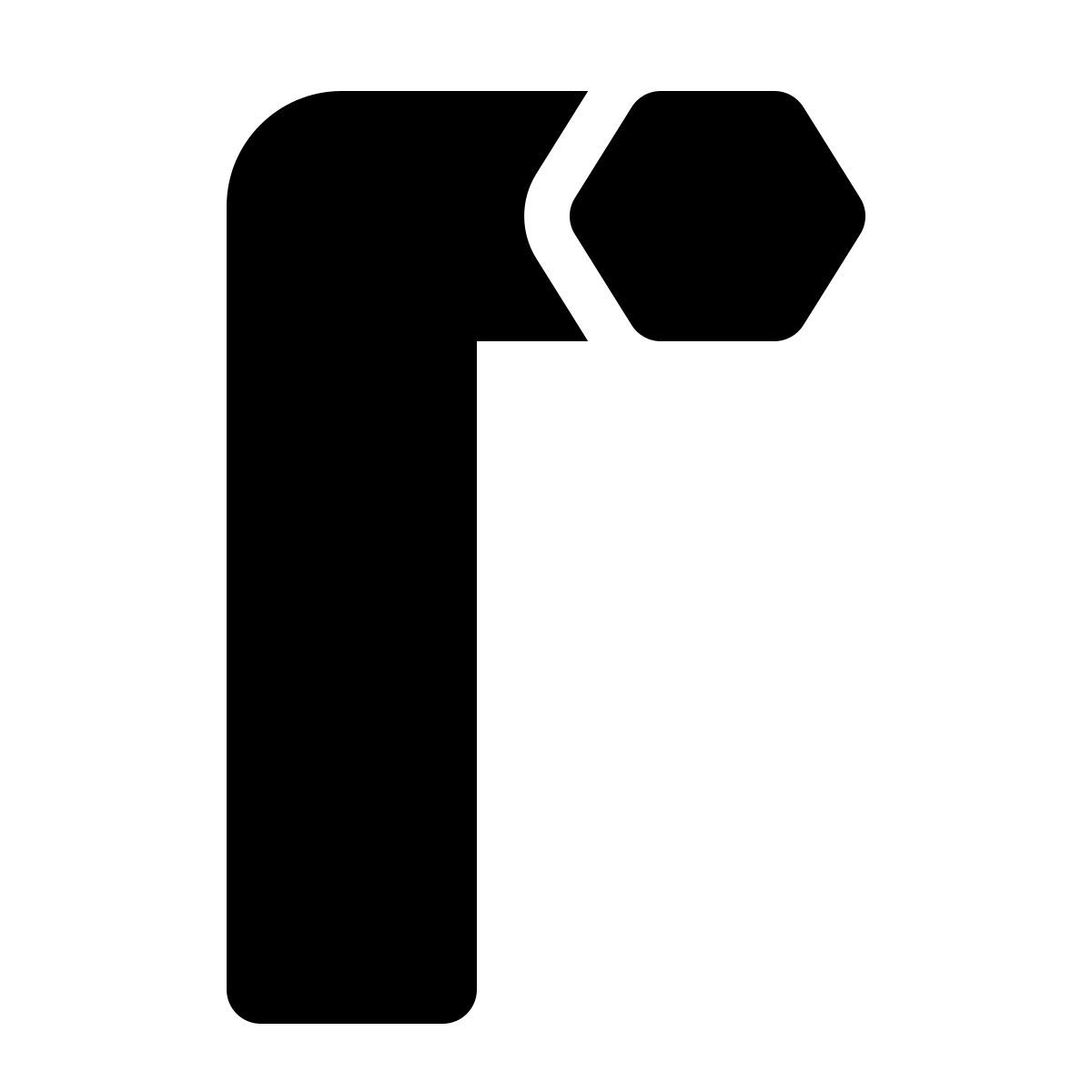 windows 11 filled style llave hexagonal icon