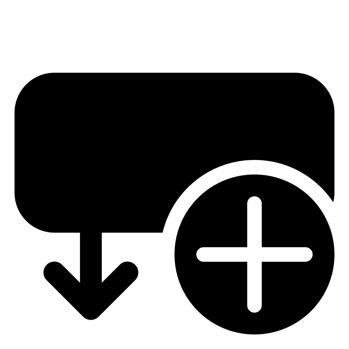 windows 11 filled style 아래에 행 삽입 icon