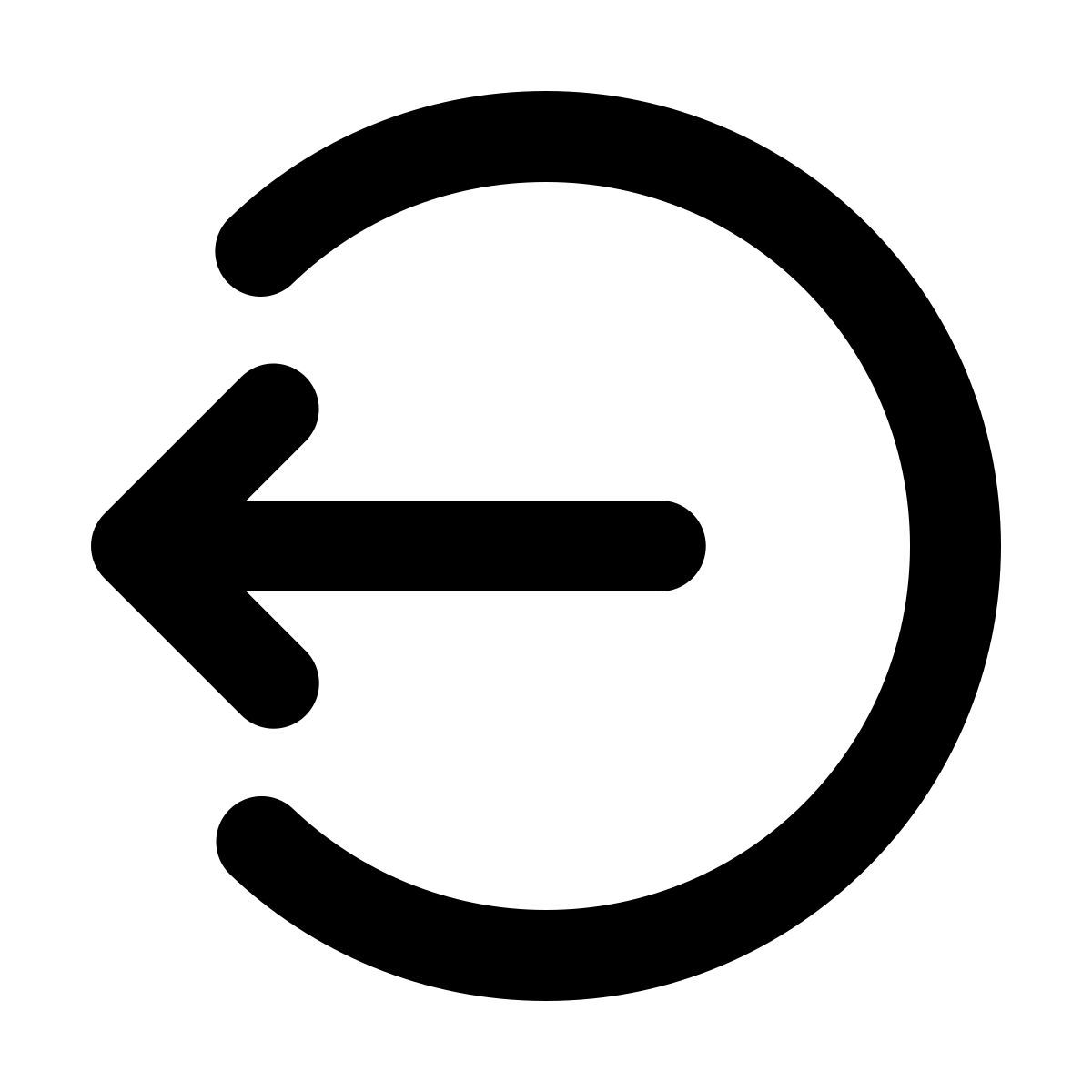 windows 11 filled style logout arredondado à esquerda icon