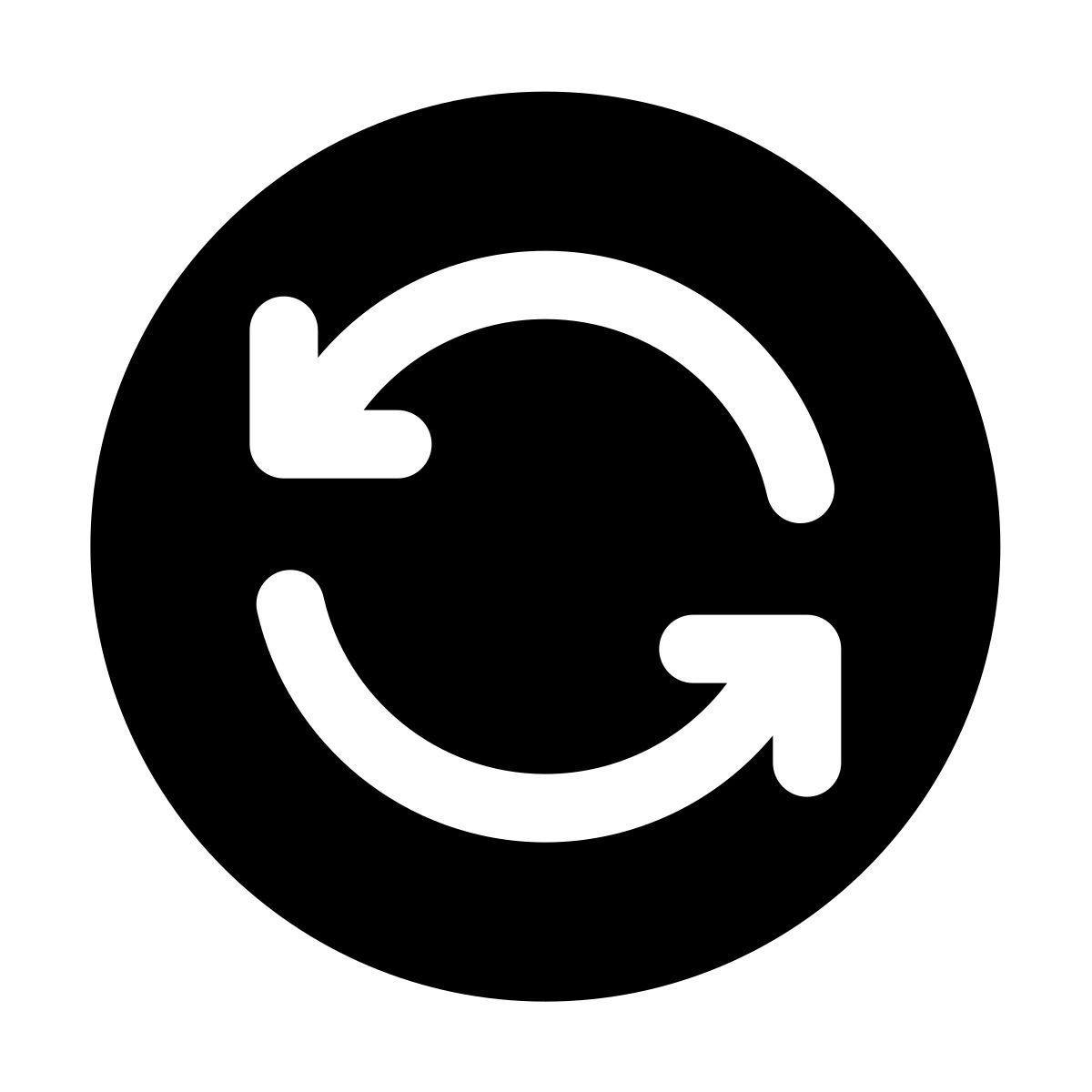 windows 11 filled style rotation à gauche de la boucle icon