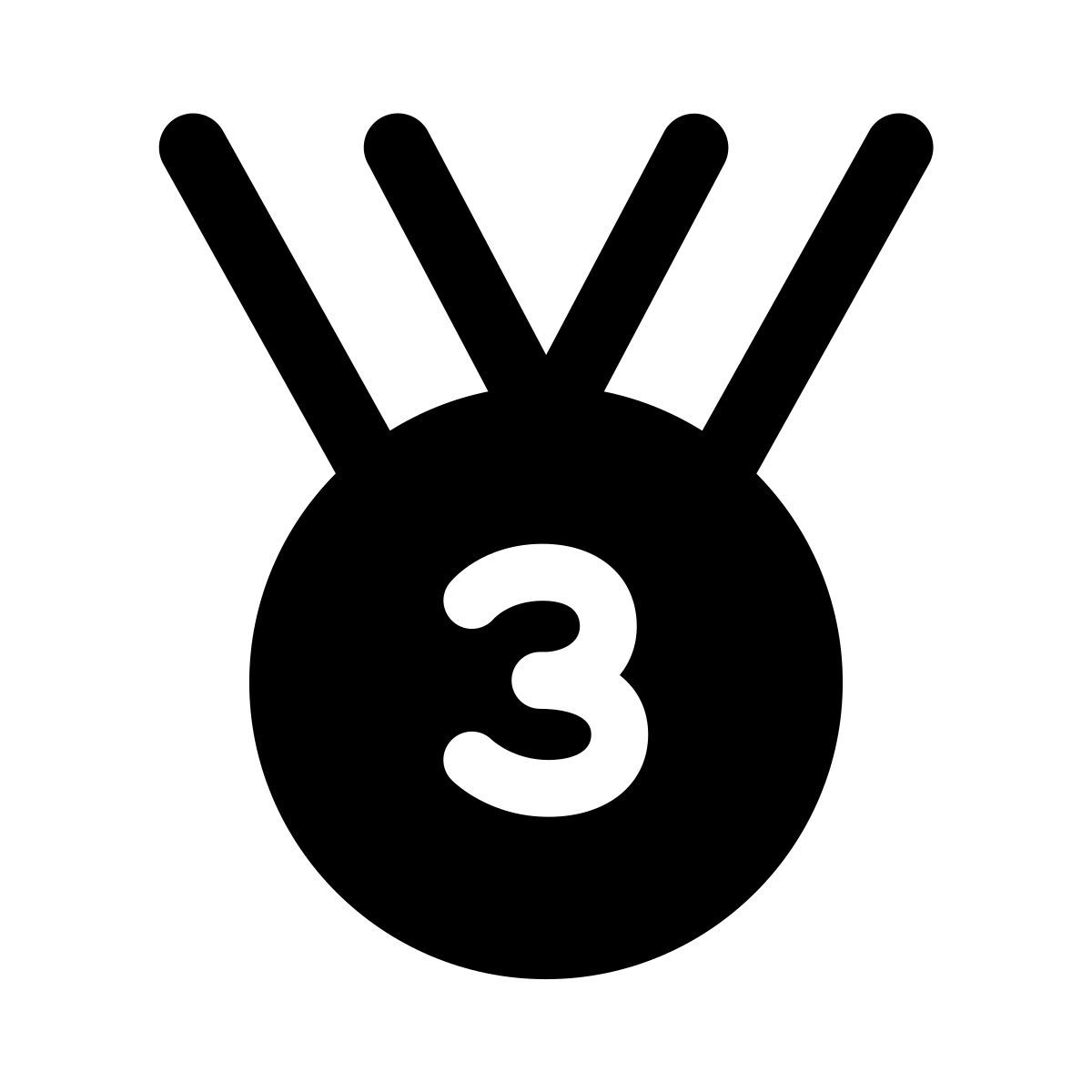 windows 11 filled style medalha de terceiro lugar icon