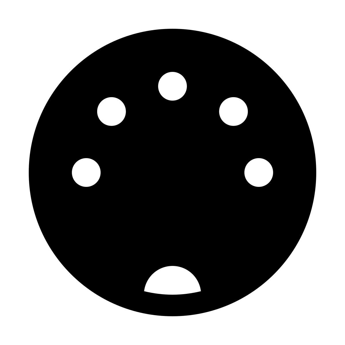 windows 11 filled style conector midi macho icon