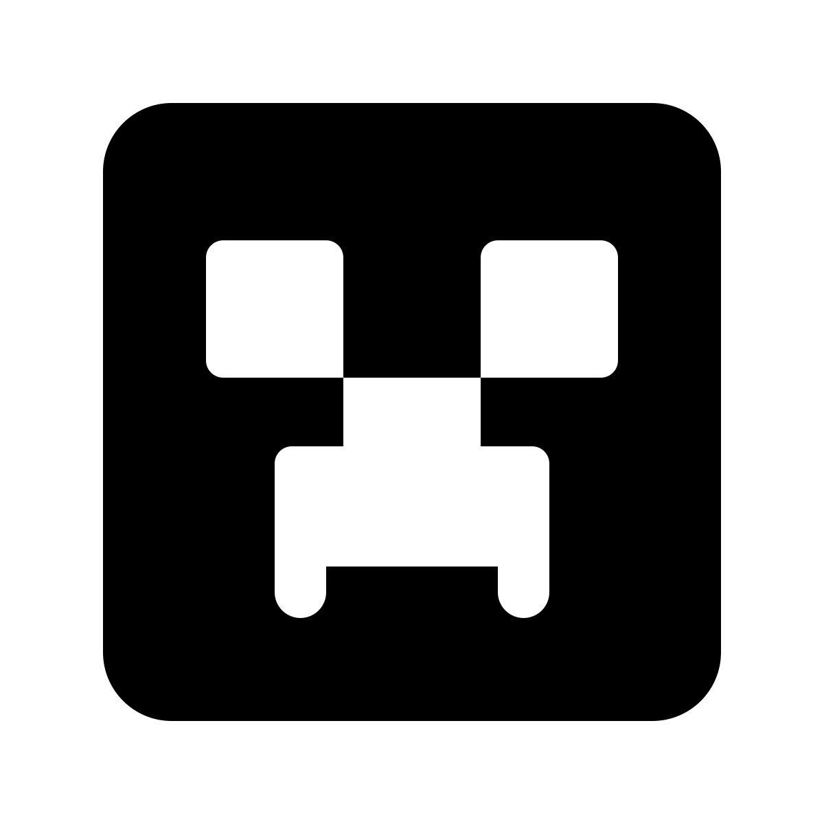 windows 11 filled style minecraft creeper icon