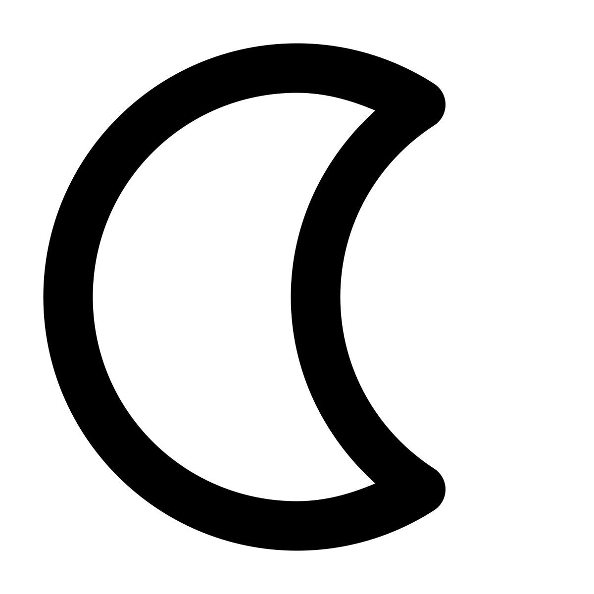 windows 11 filled style simbolo della luna icon