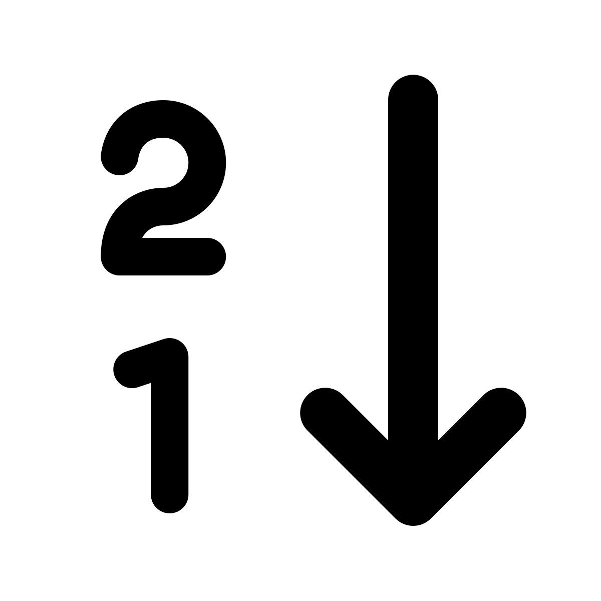 windows 11 filled style umgekehrte numerische sortierung icon