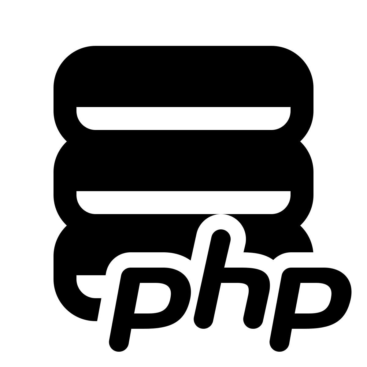 windows 11 filled style server php icon
