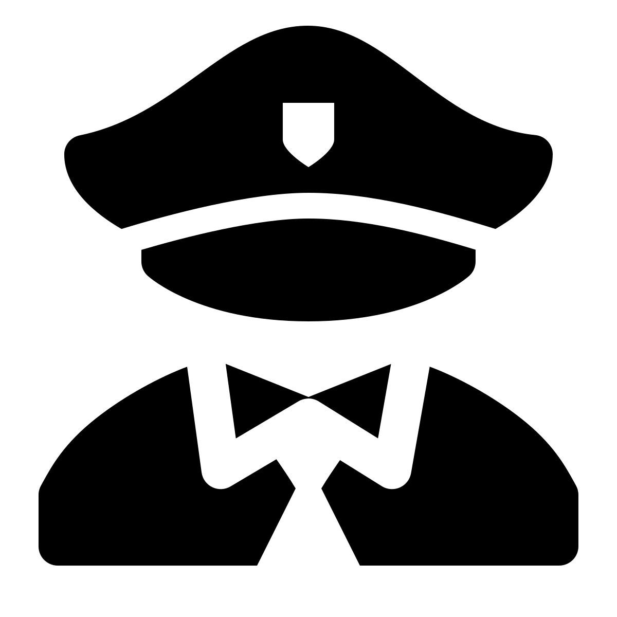 windows 11 filled style police uniform icon