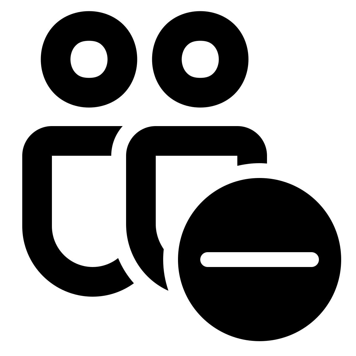 windows 11 filled style supprimer le groupe d&#39;utilisateurs man man icon