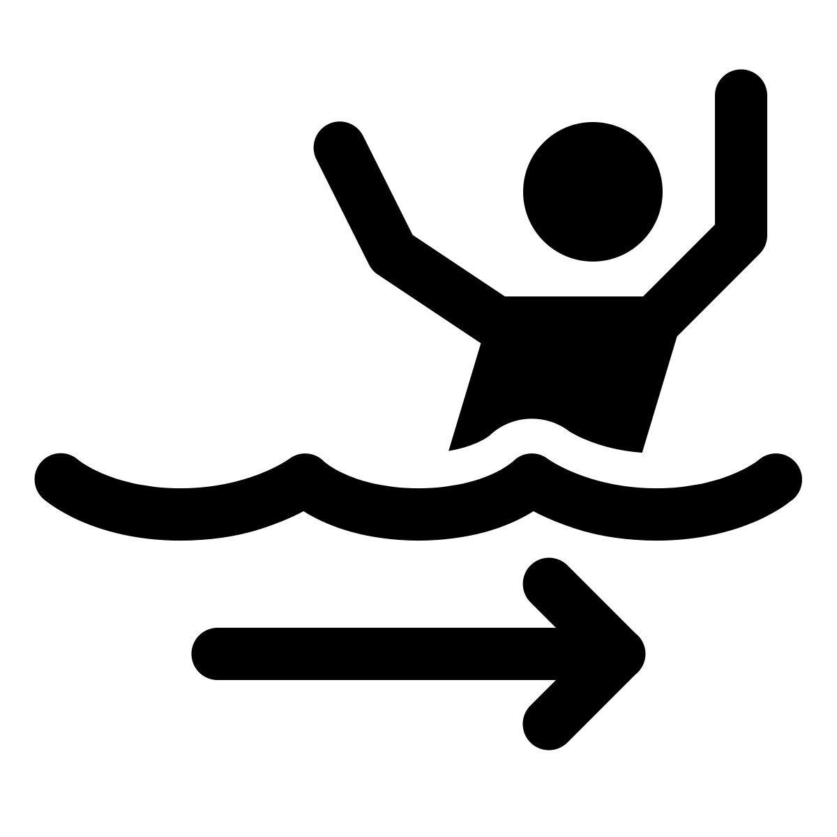 windows 11 filled style rip current icon