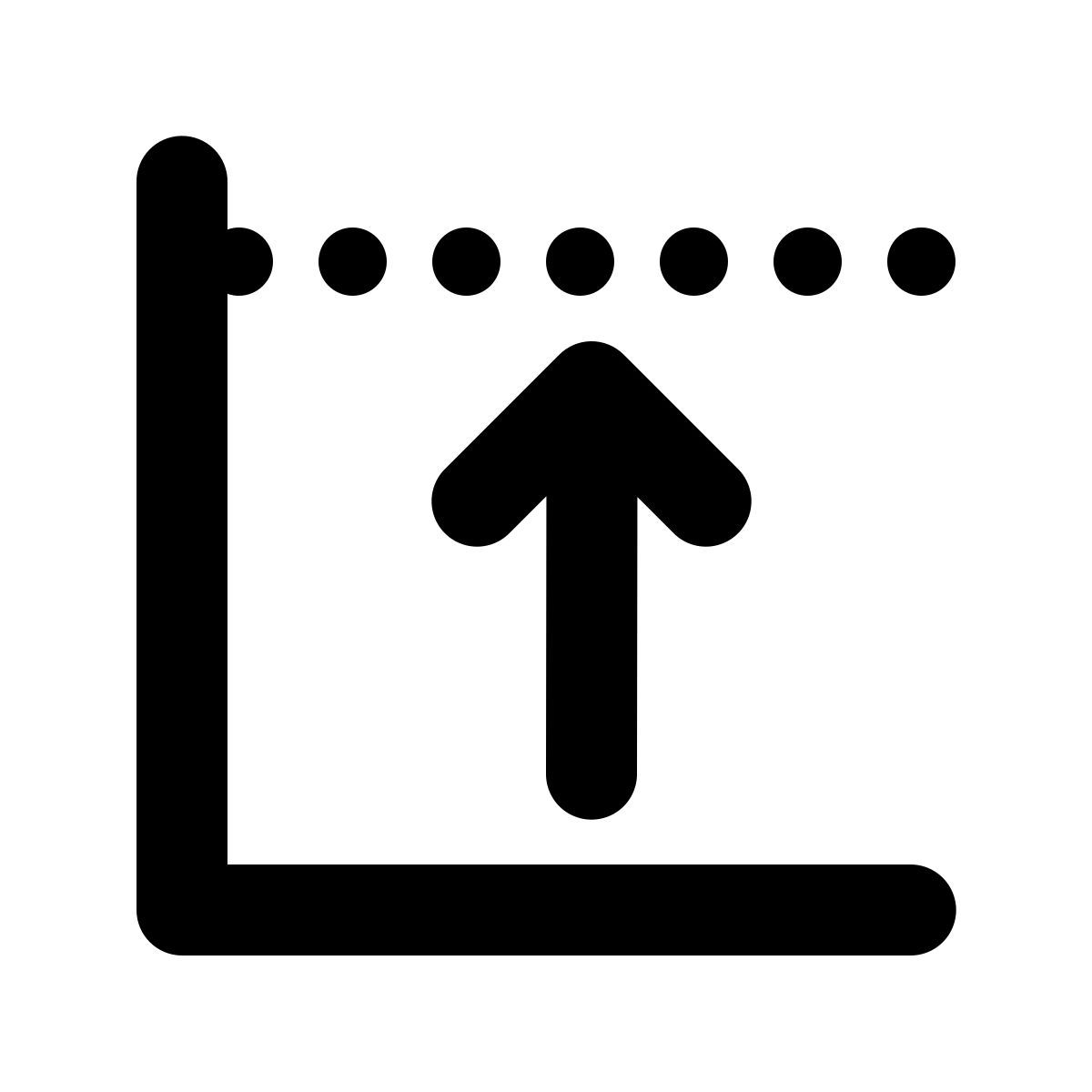 windows 11 filled style steigende flanke icon