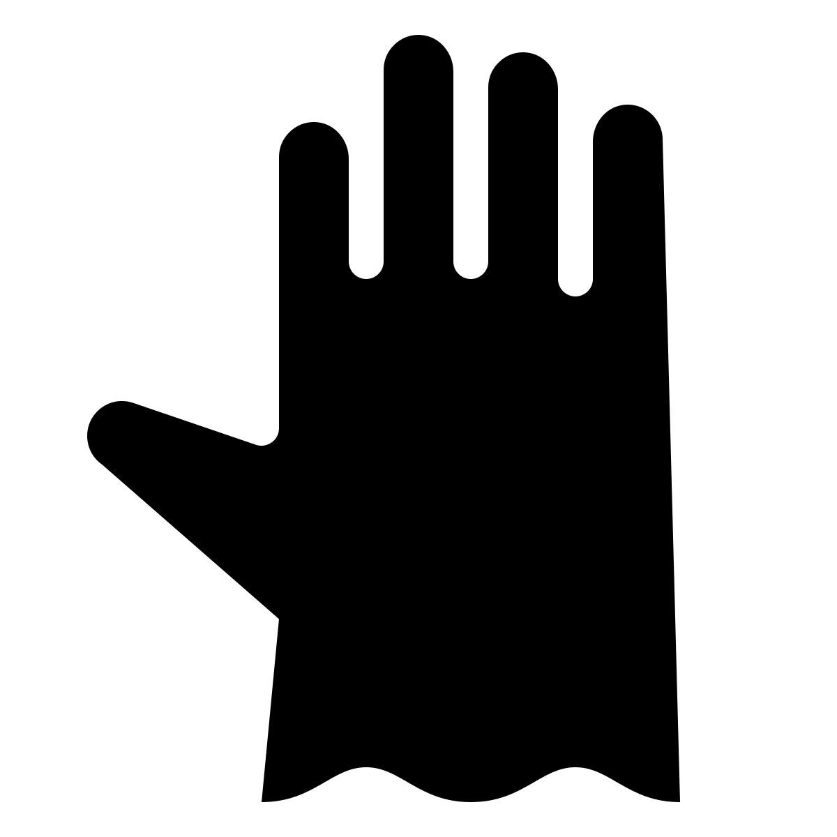 windows 11 filled style guanti di gomma icon