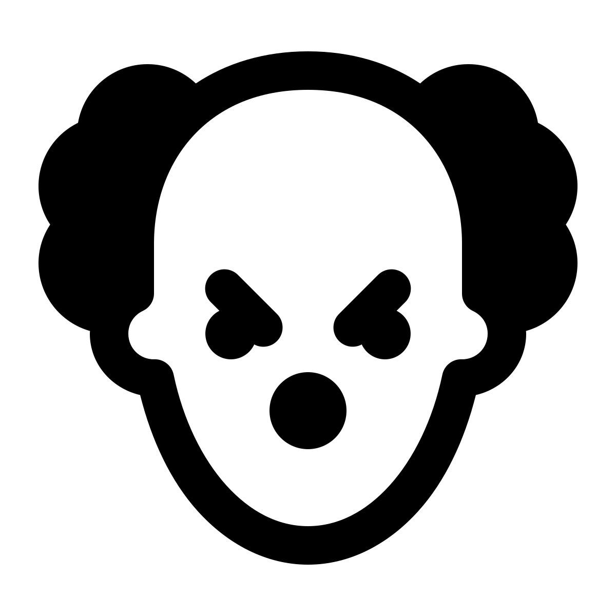 windows 11 filled style scary clown icon