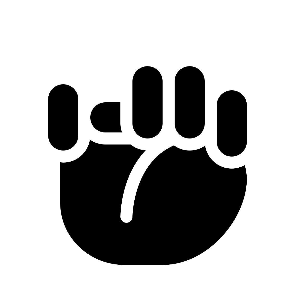 windows 11 filled style sign language m icon