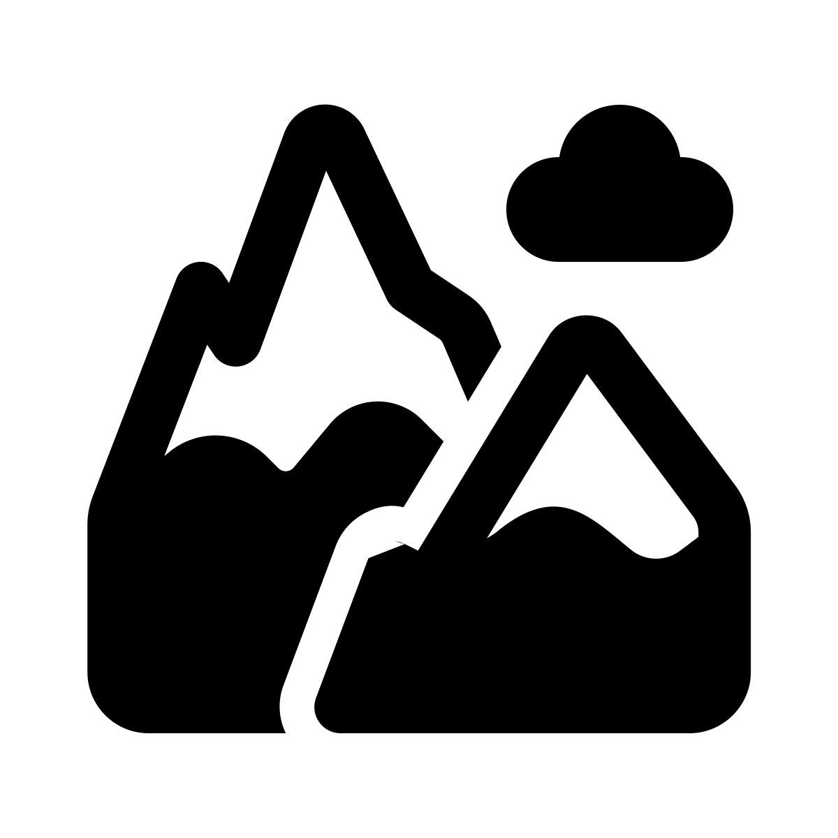 windows 11 filled style montañas icon