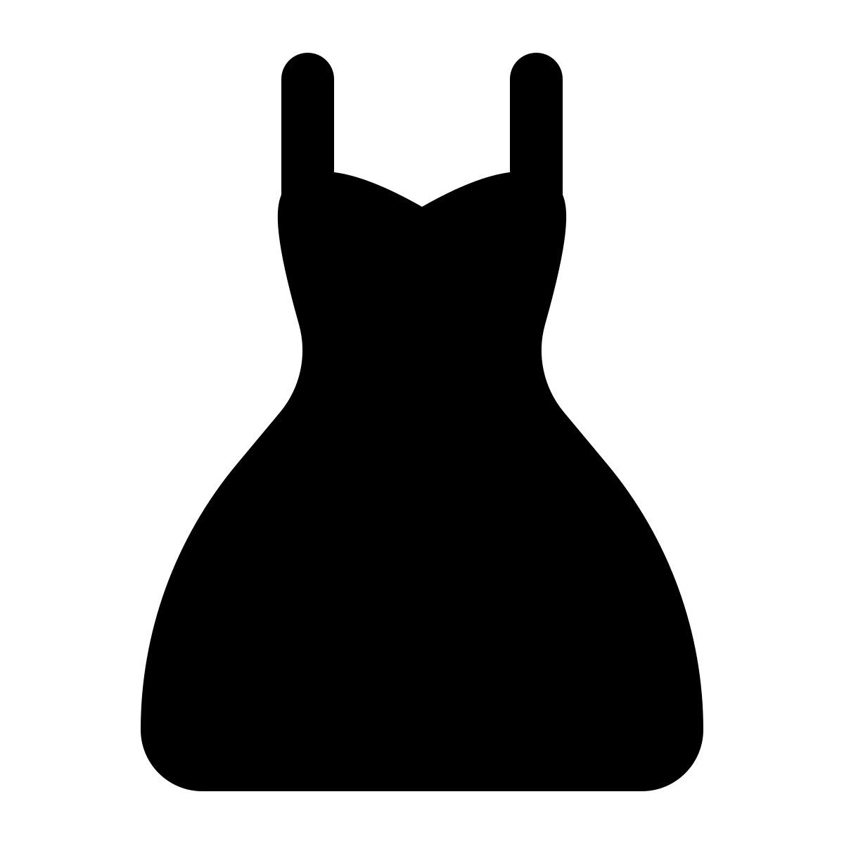windows 11 filled style slip dress icon
