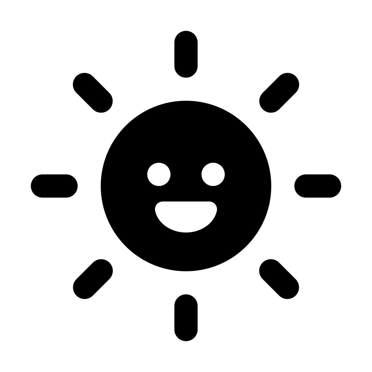 windows 11 filled style 微笑的太阳 icon