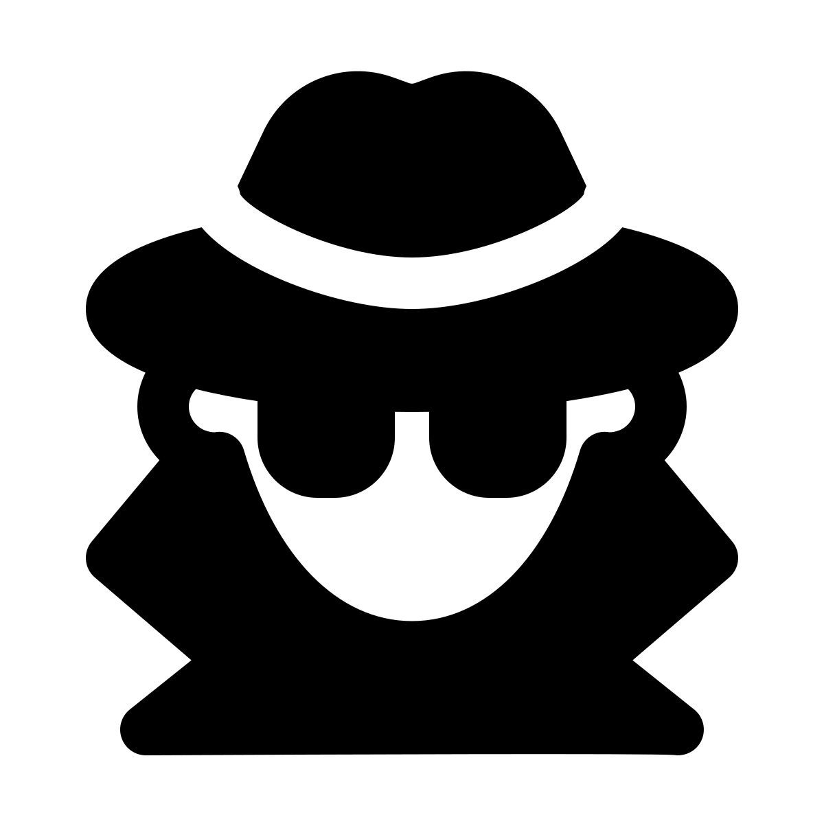 windows 11 filled style spy male icon