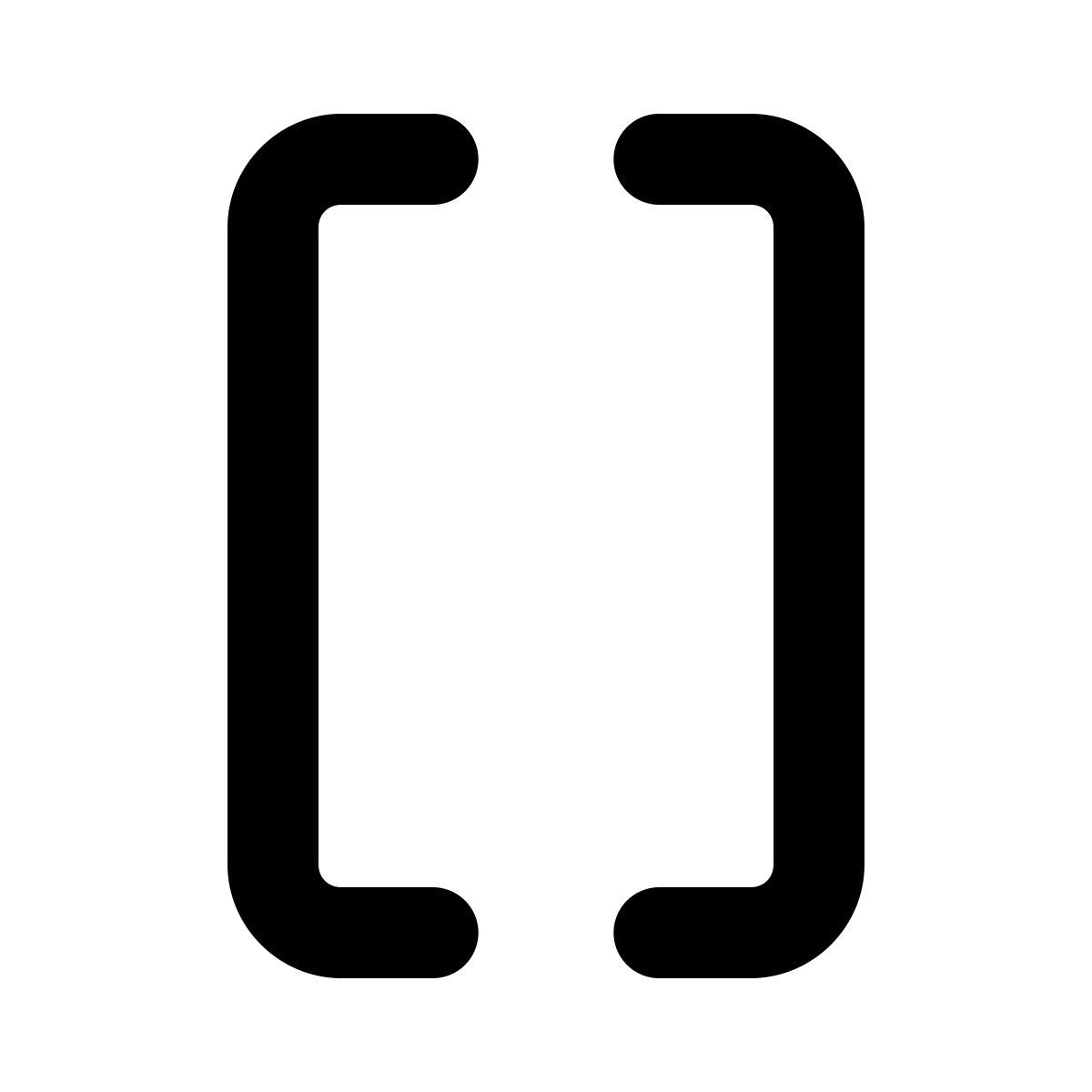 windows 11 filled style 대괄호 icon