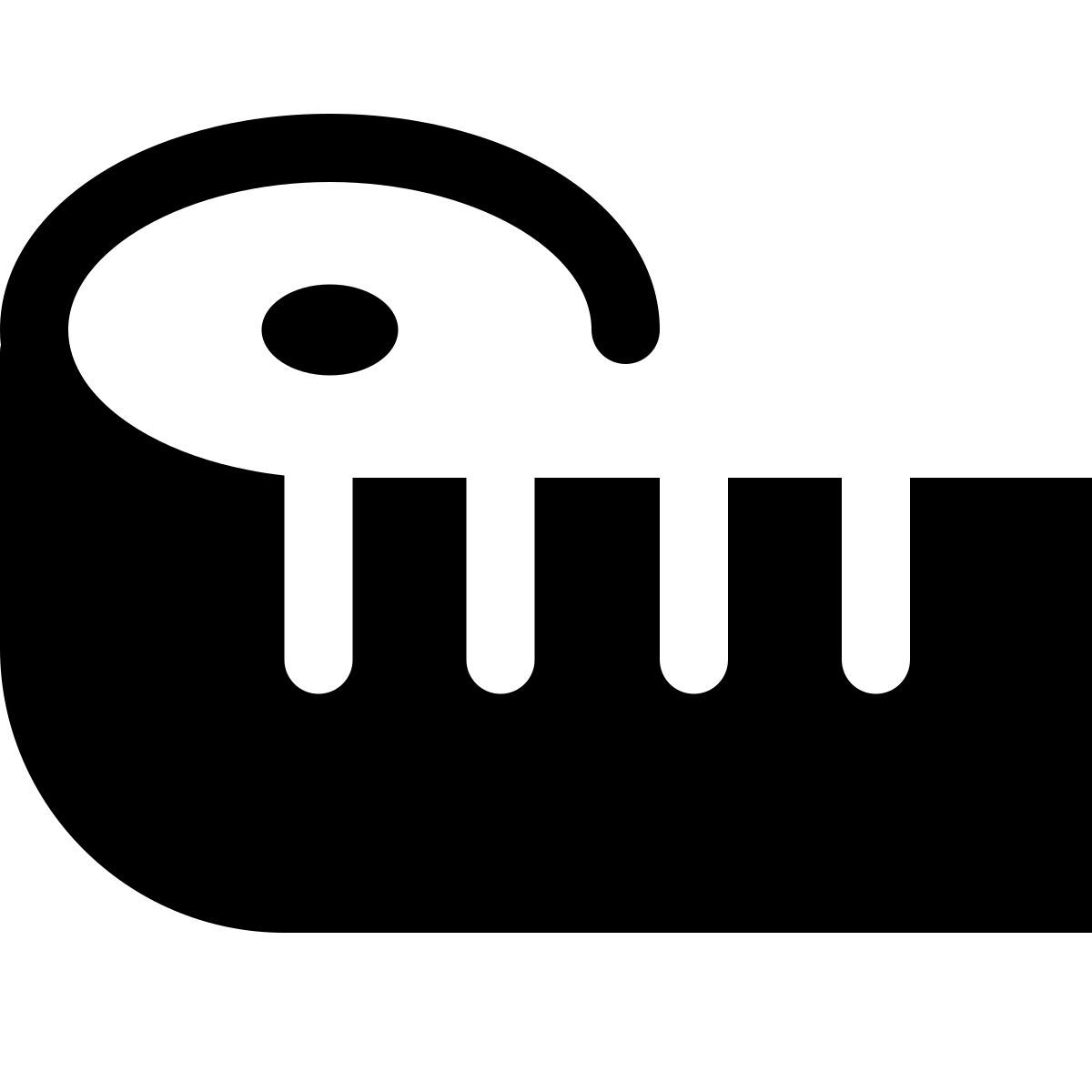 windows 11 filled style 缝纫卷尺 icon