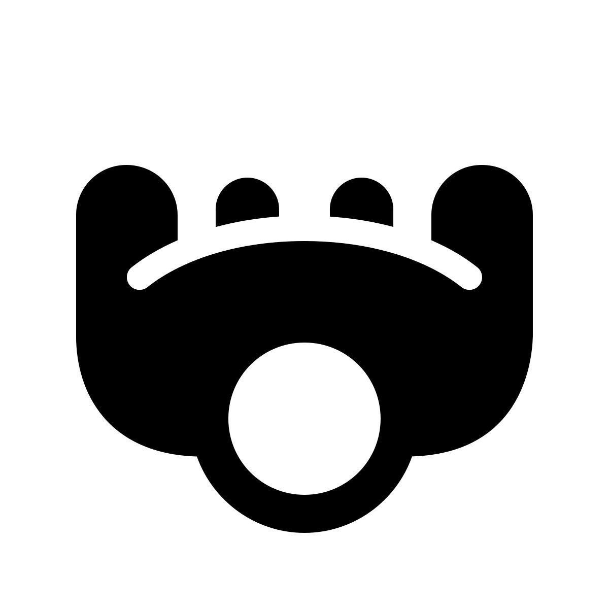 windows 11 filled style top view man icon