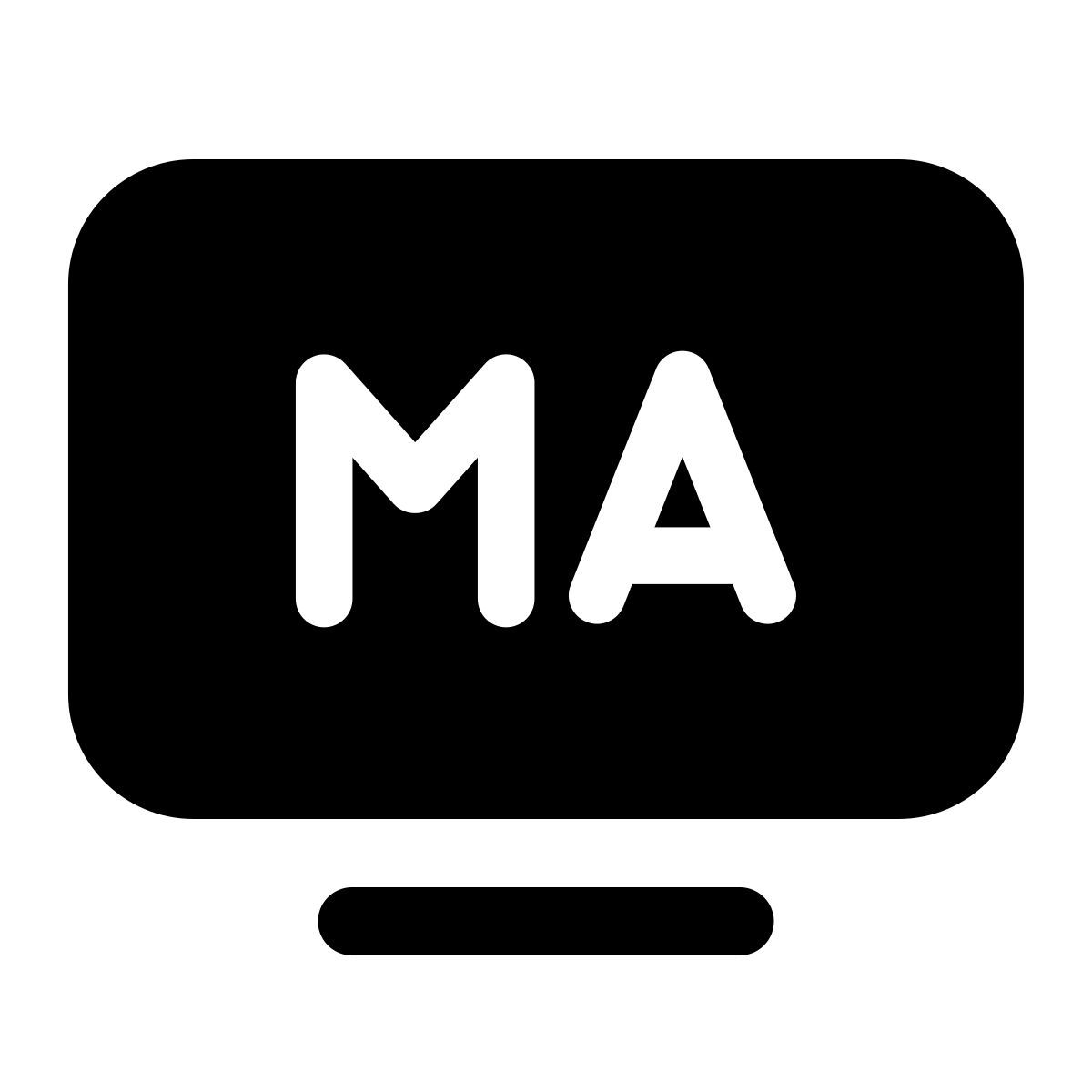 windows 11 filled style 电视 ma icon