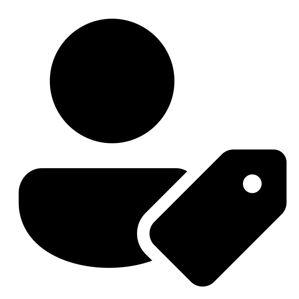 windows 11 filled style tag utilisateur icon