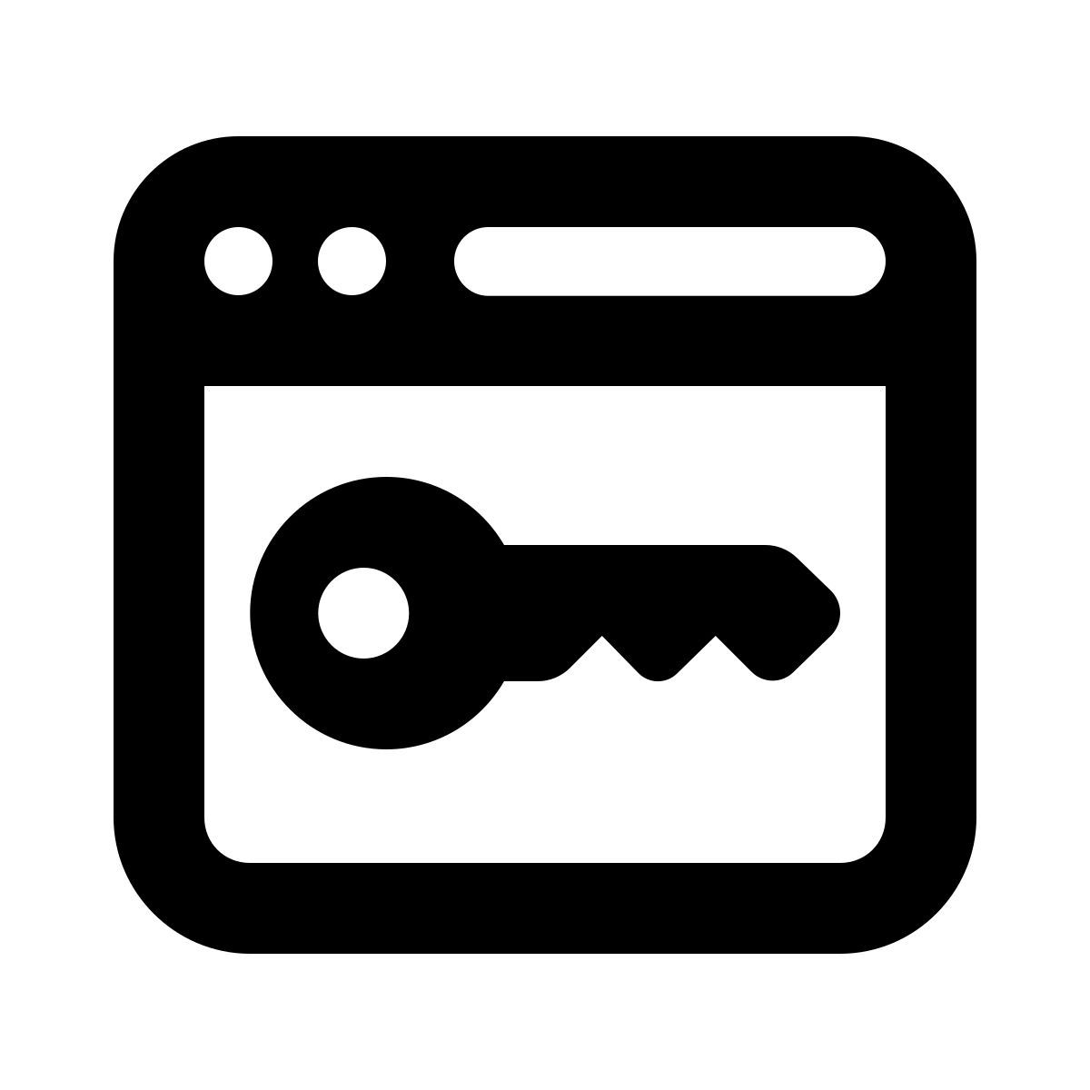 windows 11 filled style clé web icon