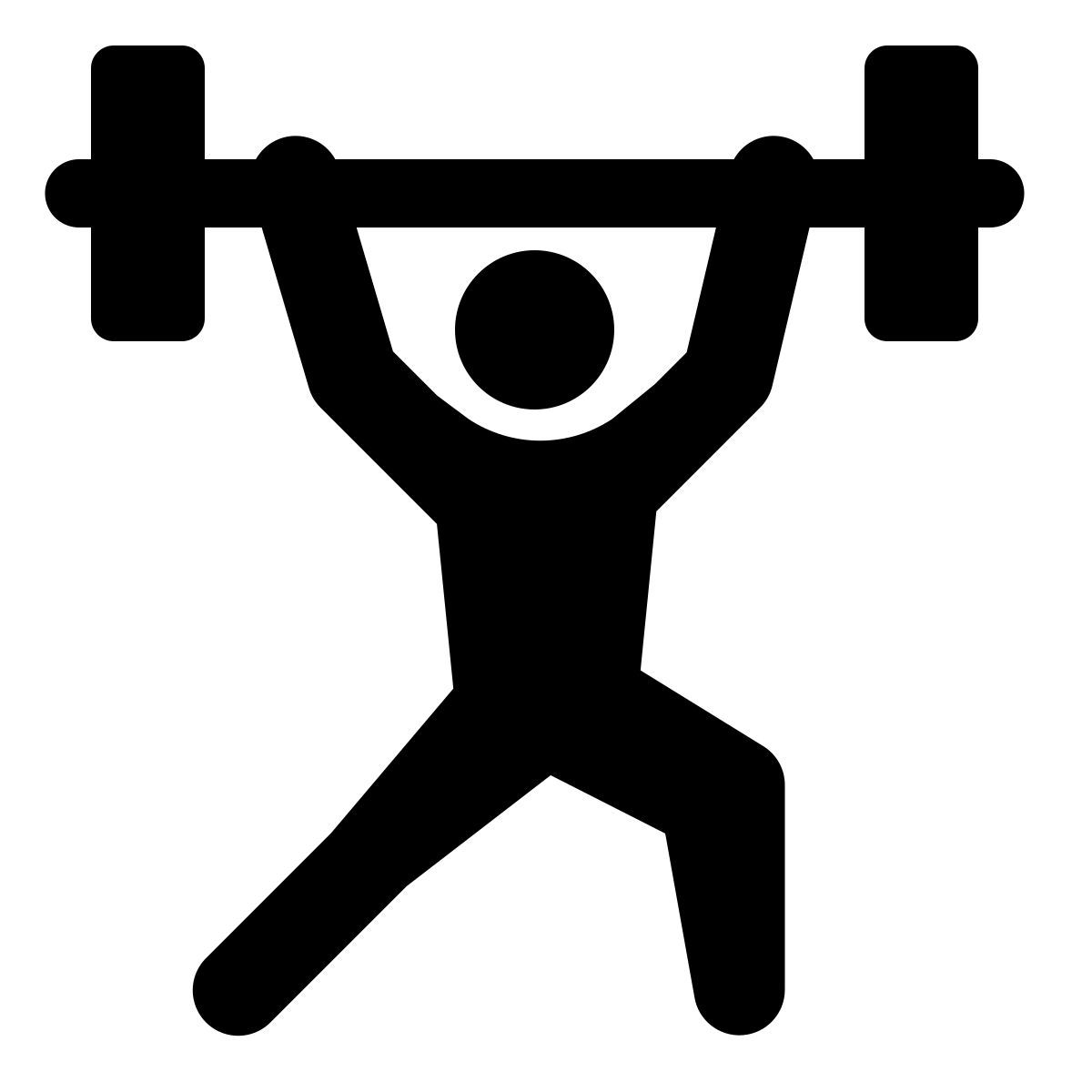 windows 11 filled style levantamiento de pesas icon