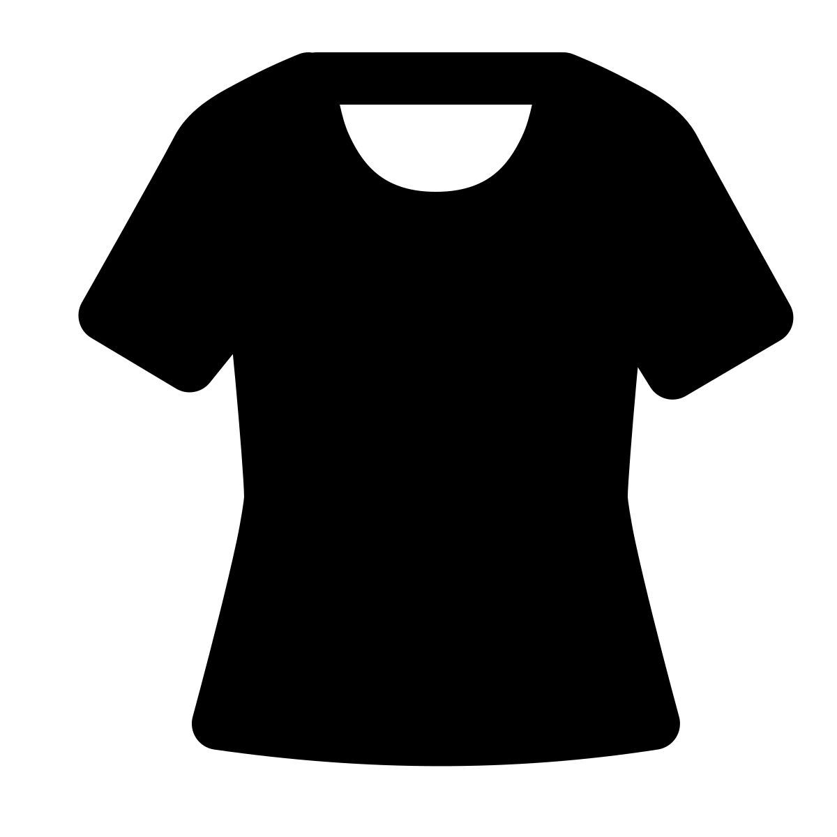 windows 11 filled style 여자 티셔츠 icon