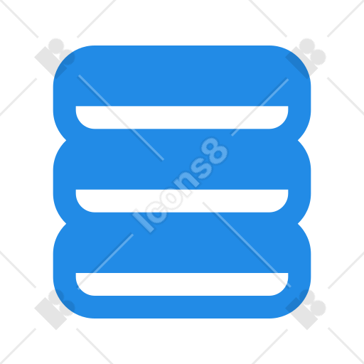 Simbolo Del Database Blu Disegno Del Simbolo Blu Database Vettoriale
