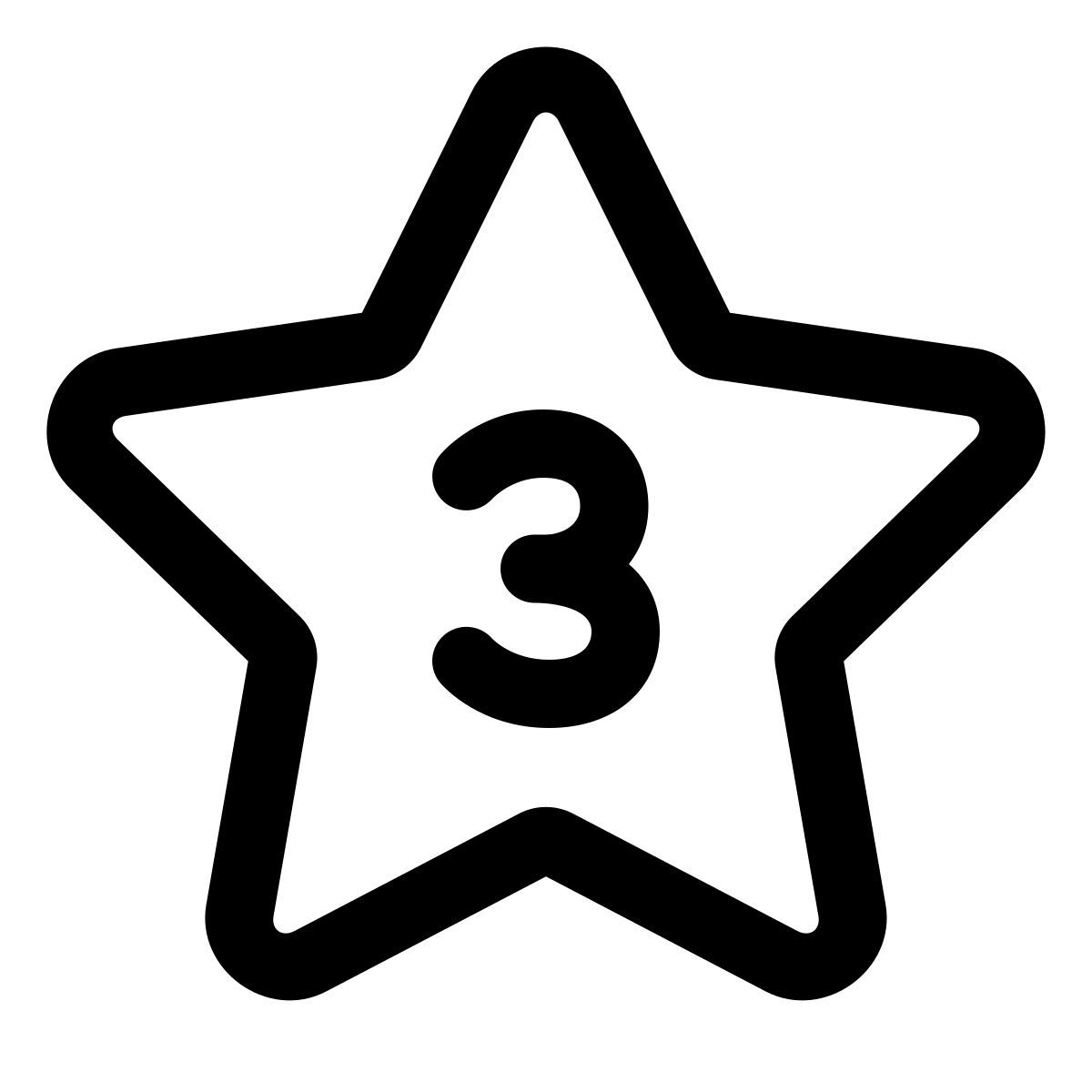 windows 11 outline style hôtel 3 étoiles icon