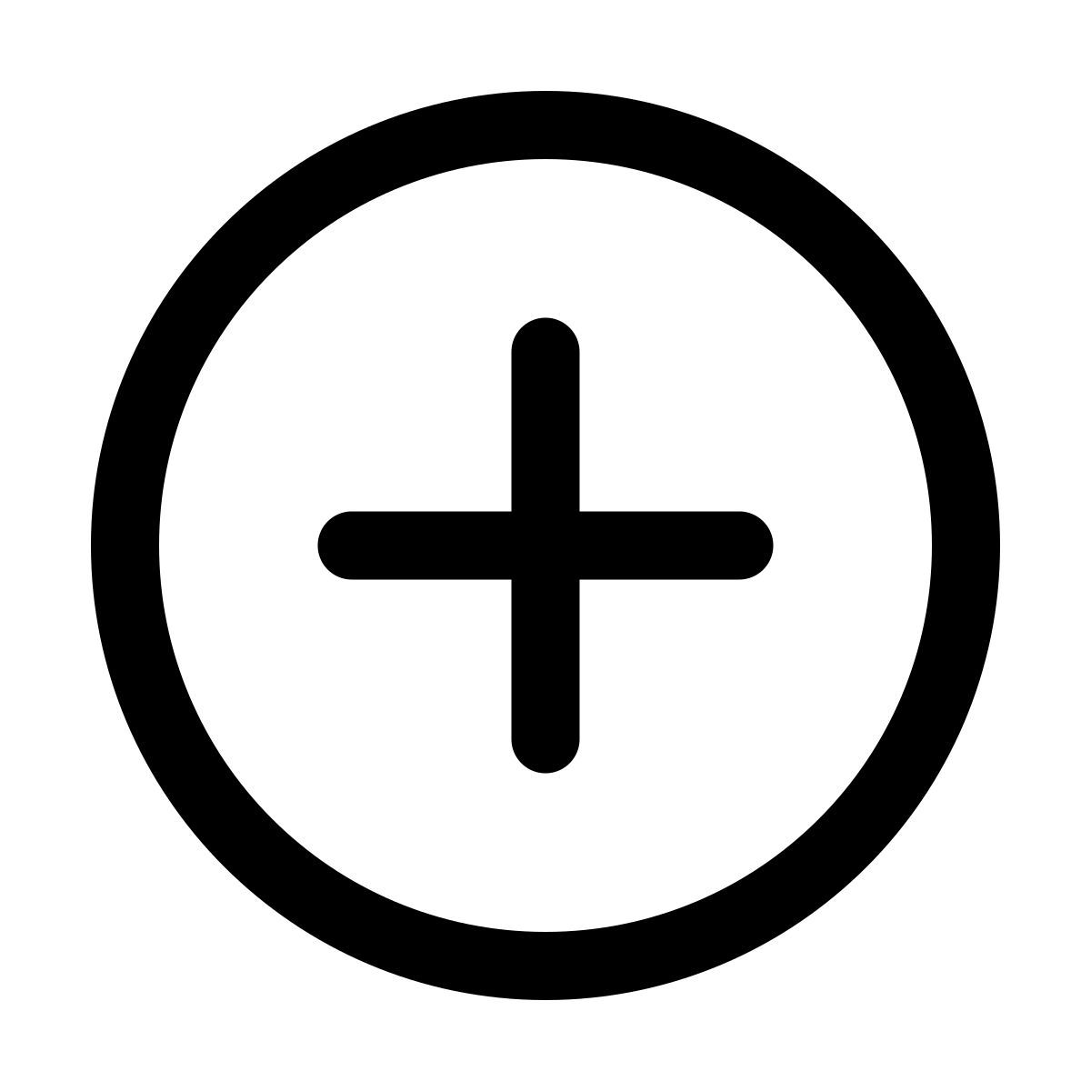 windows 11 outline style add icon