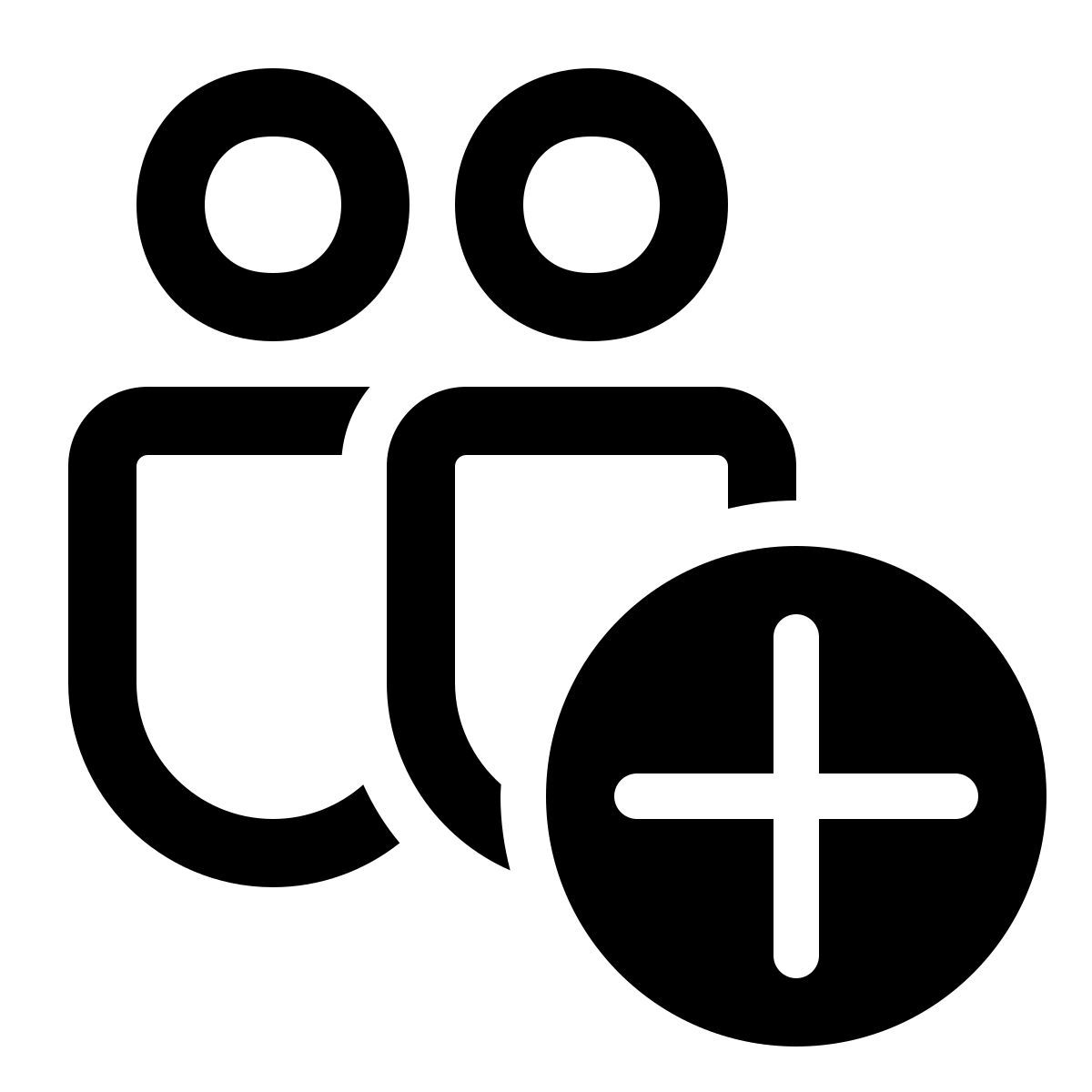 windows 11 outline style ajouter un groupe d'utilisateurs homme homme icon