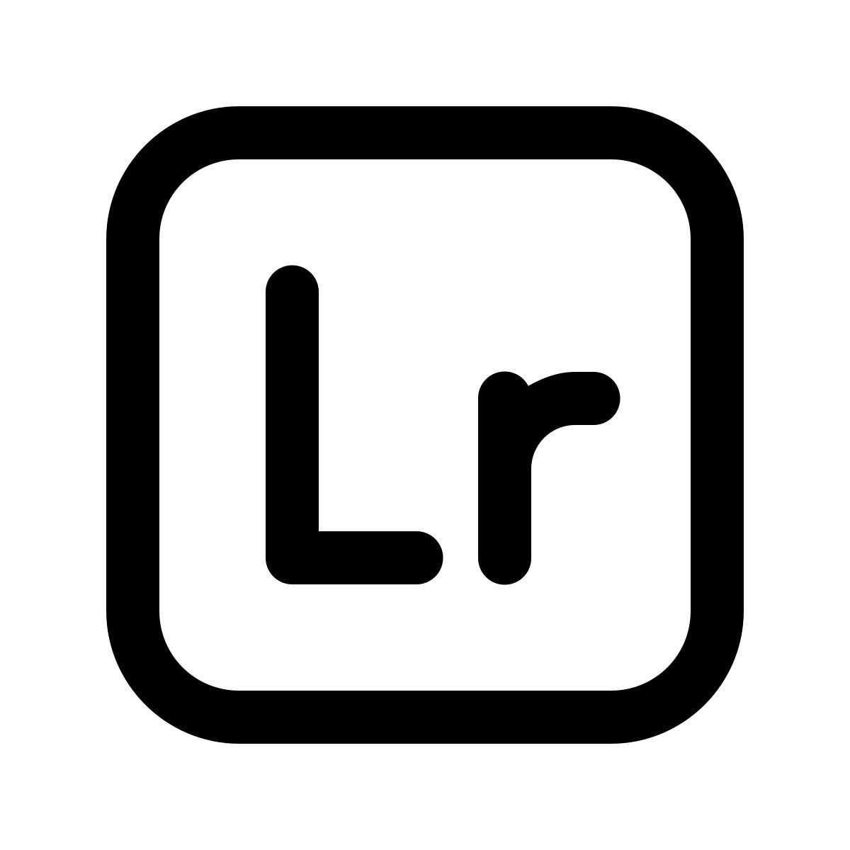 windows 11 outline style adobe lightroom icon