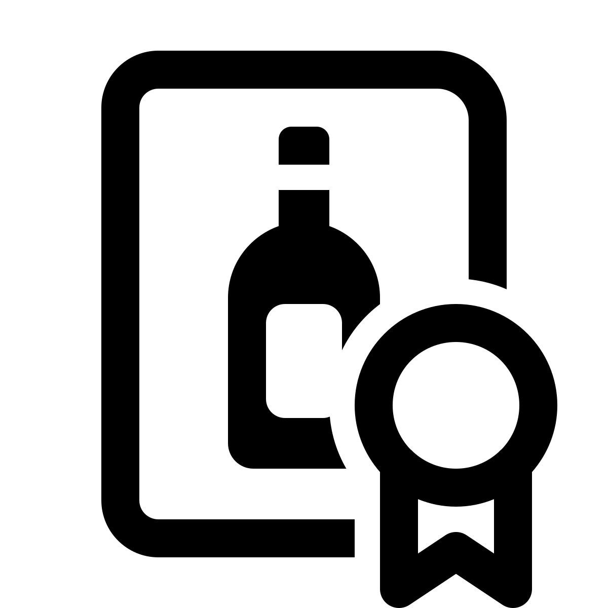 windows 11 outline style 酒精饮料许可 icon