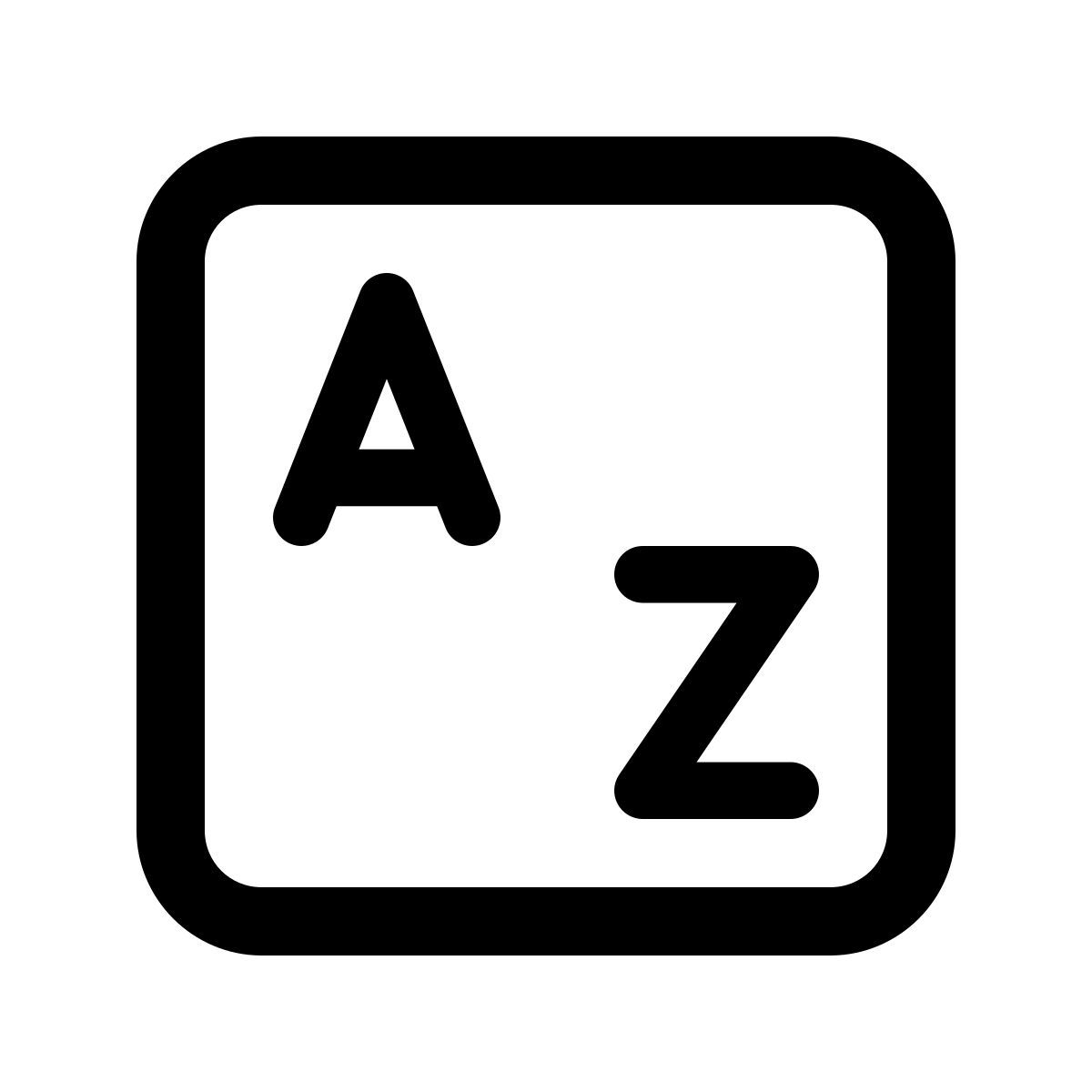 windows 11 outline style alphabet icon